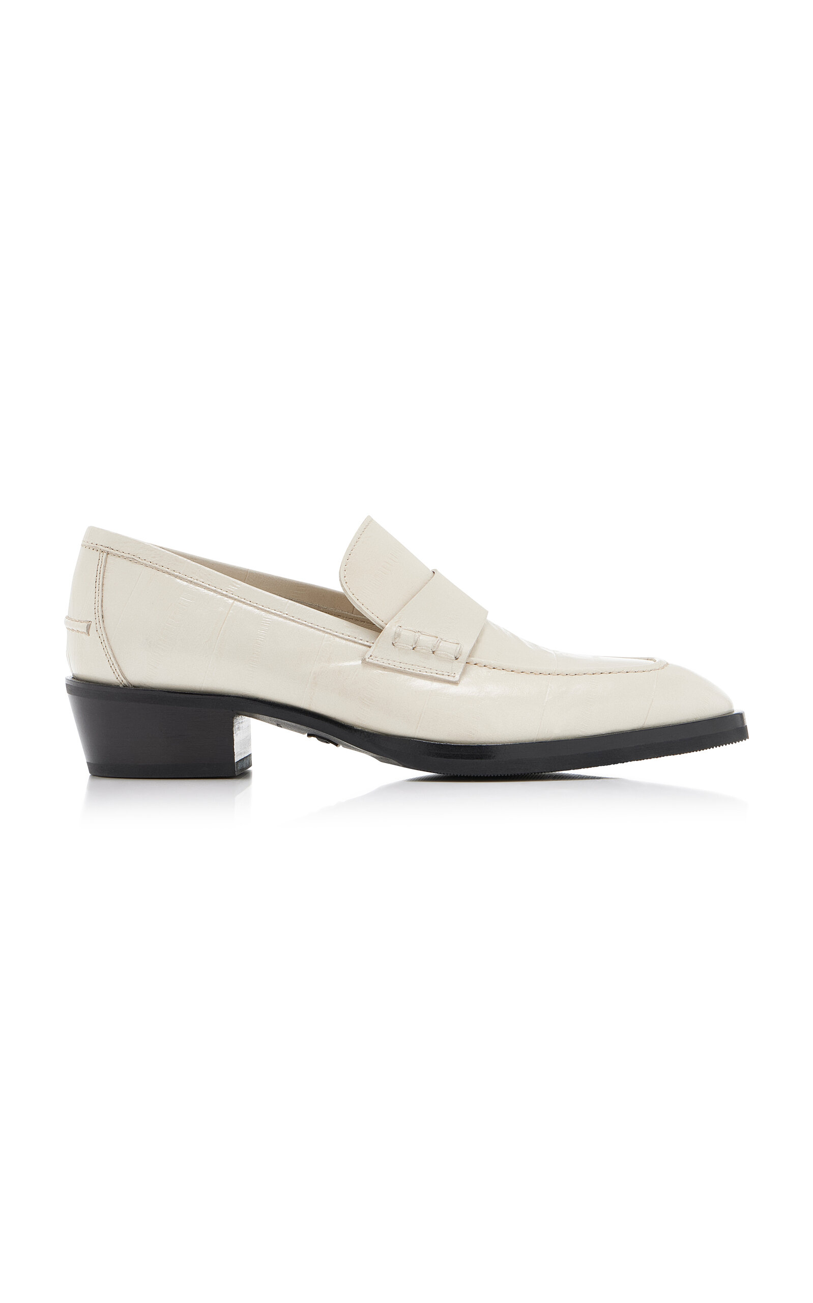 Jimmy Choo Wilder Eel-Embossed Leather Loafers - Moda Operandi