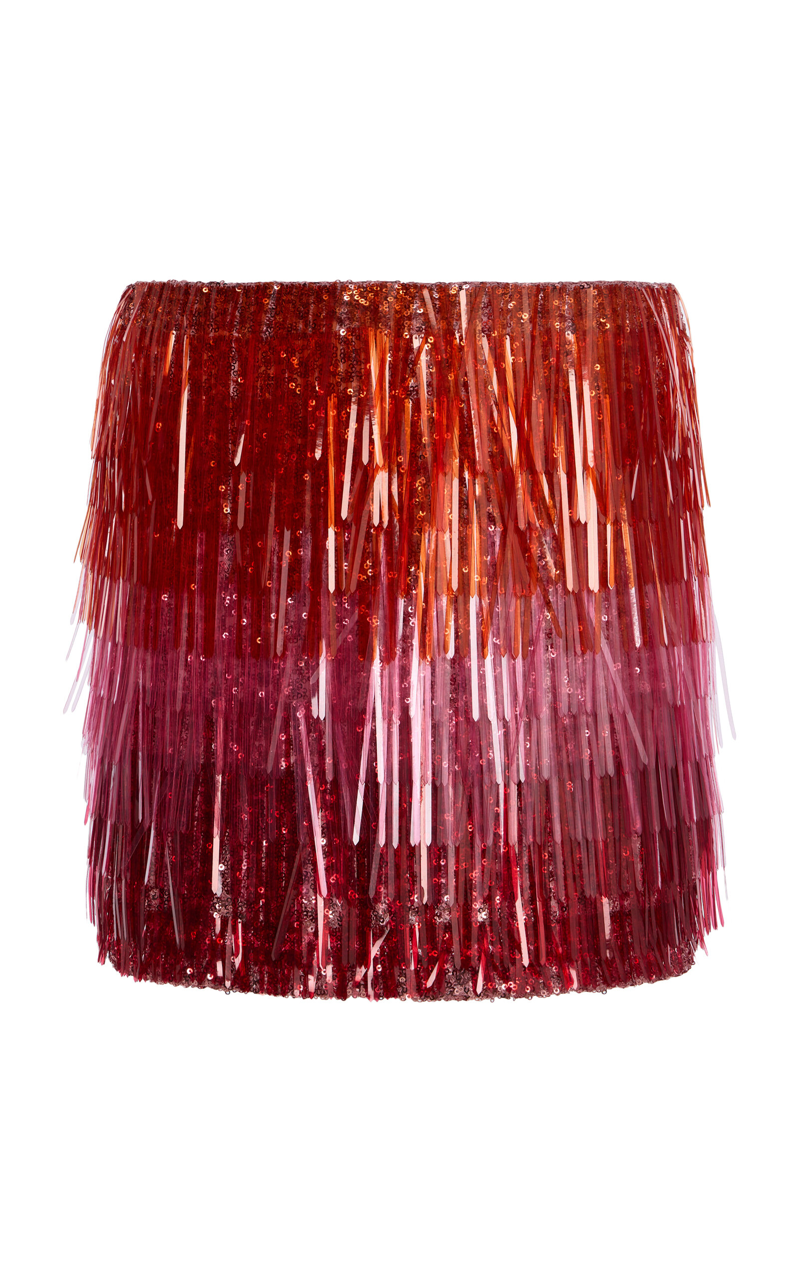 DES_PHEMMES Exclusive La Isla Fringed Micro Skirt