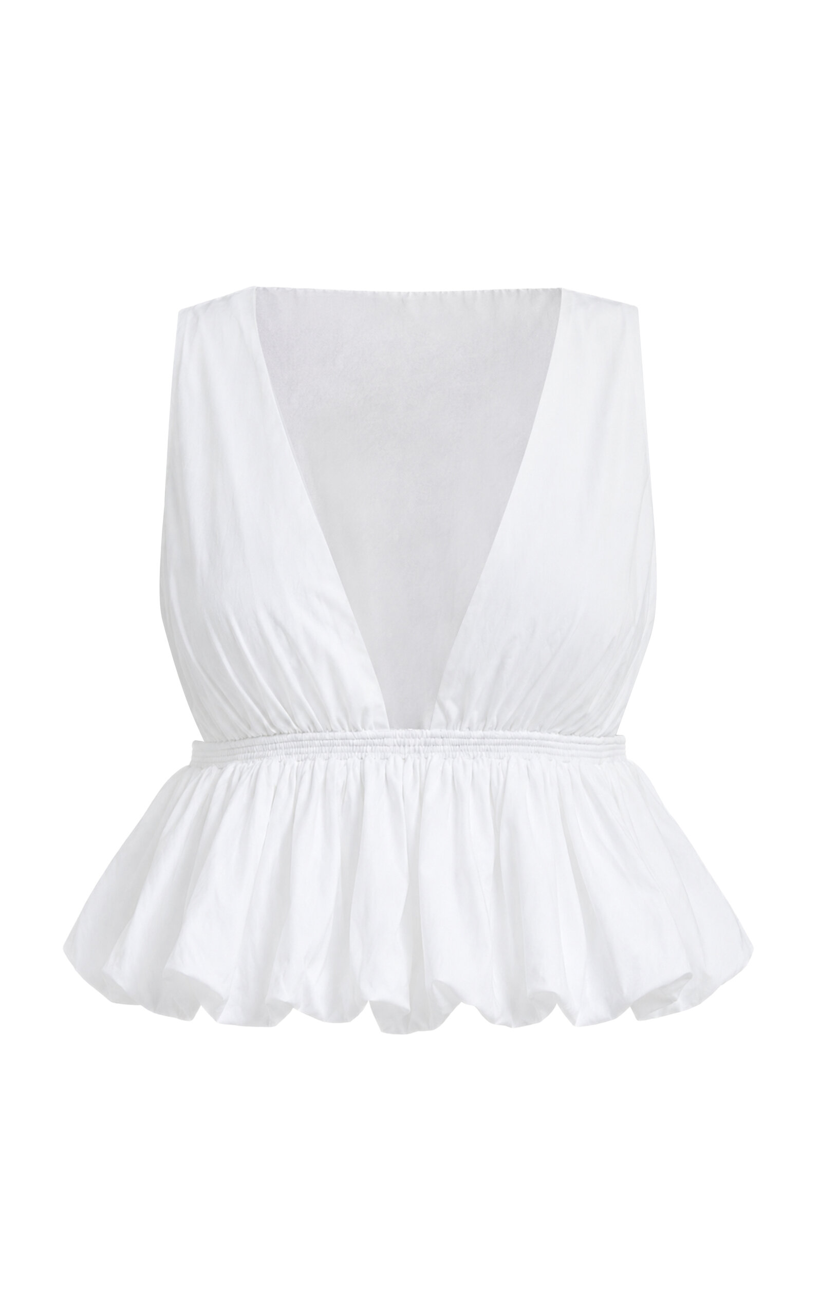 ALAÏA Peplum-Hem Cotton Top