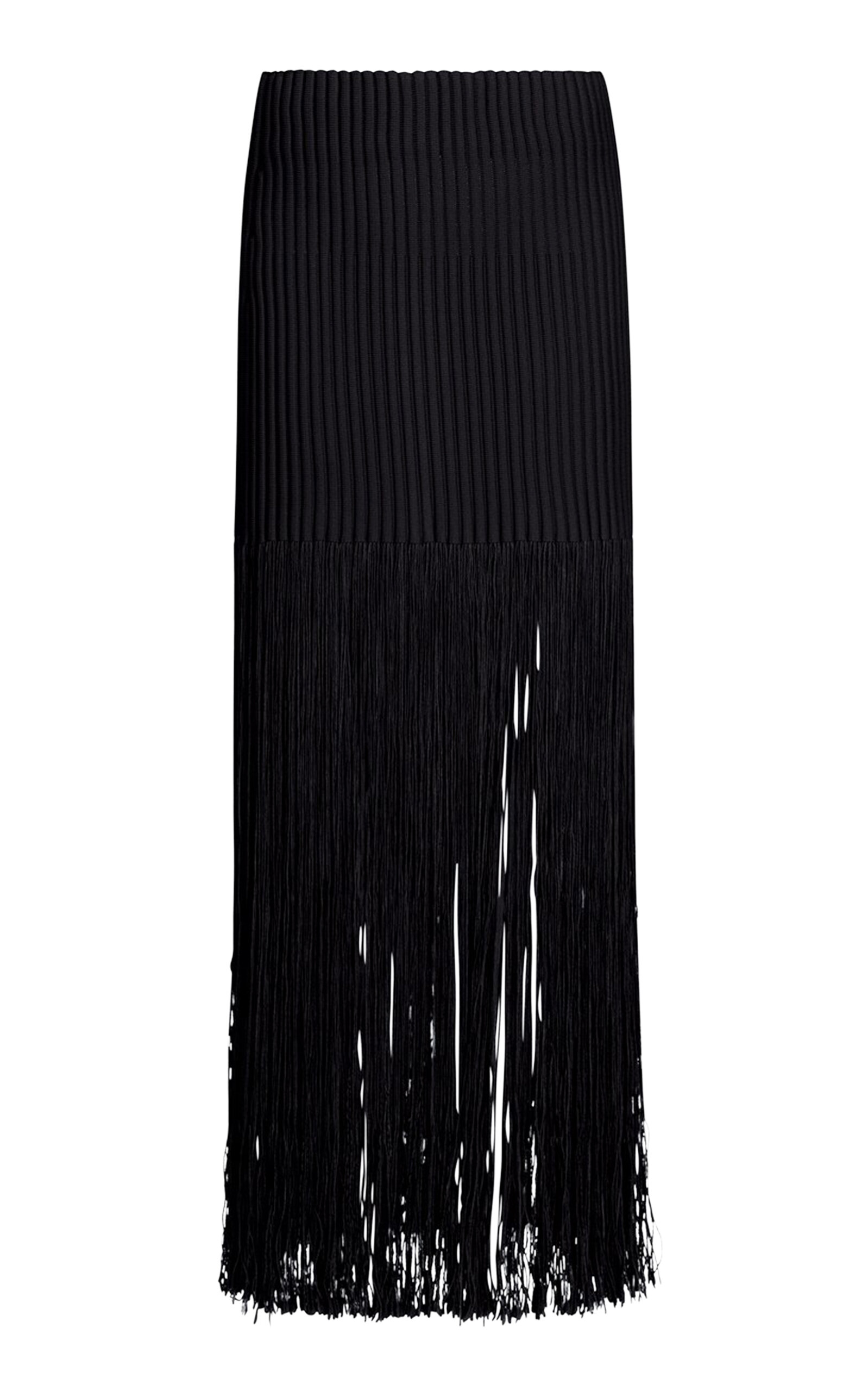 ALAÏA Fringed Knit Maxi Skirt | Thumbnail 6
