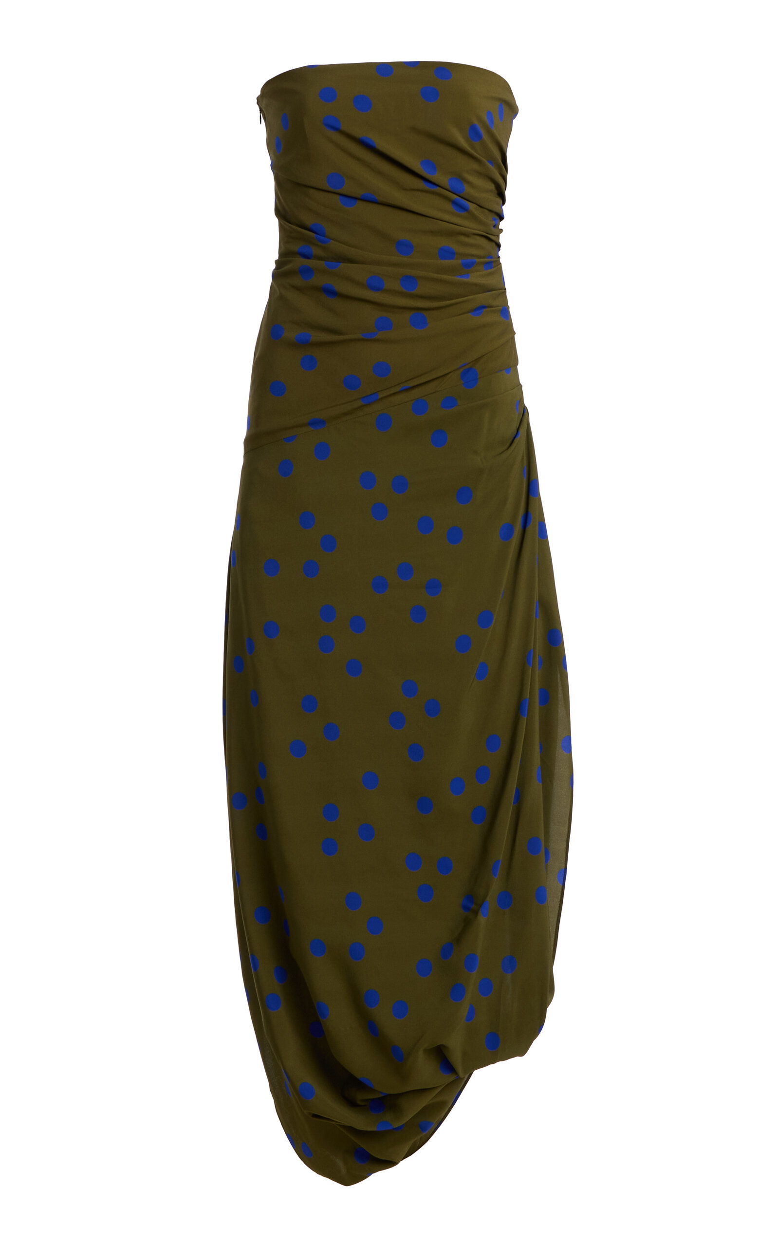 Proenza Schouler Nayara Polka Dot Strapless Dress