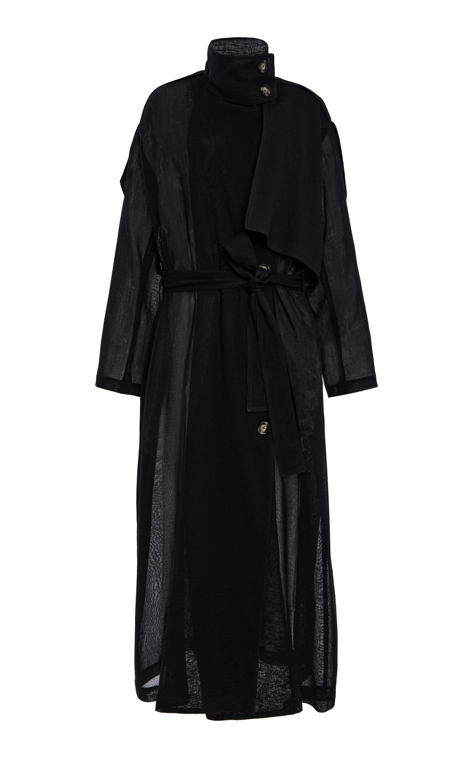 Proenza Schouler Esha Sheer Wool Coat