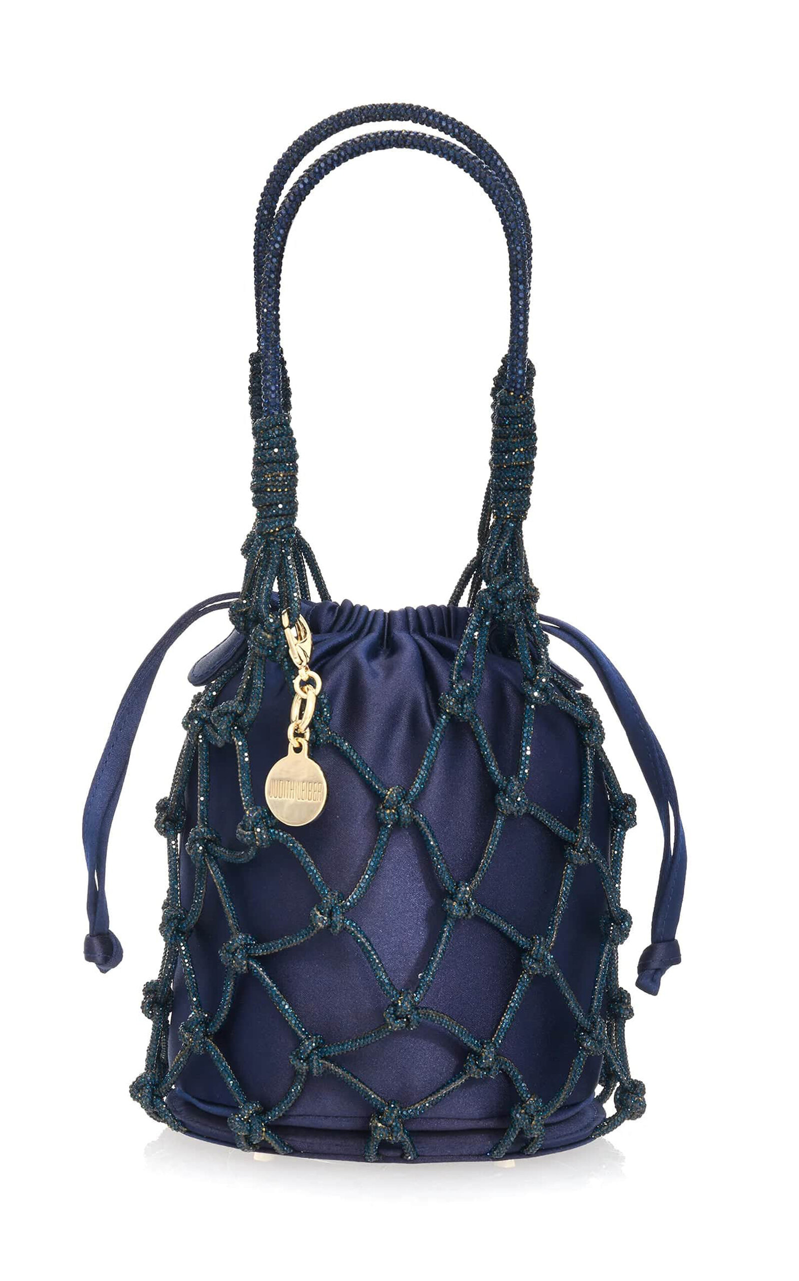 Judith Leiber Couture Sparkle Net Satin Pouch