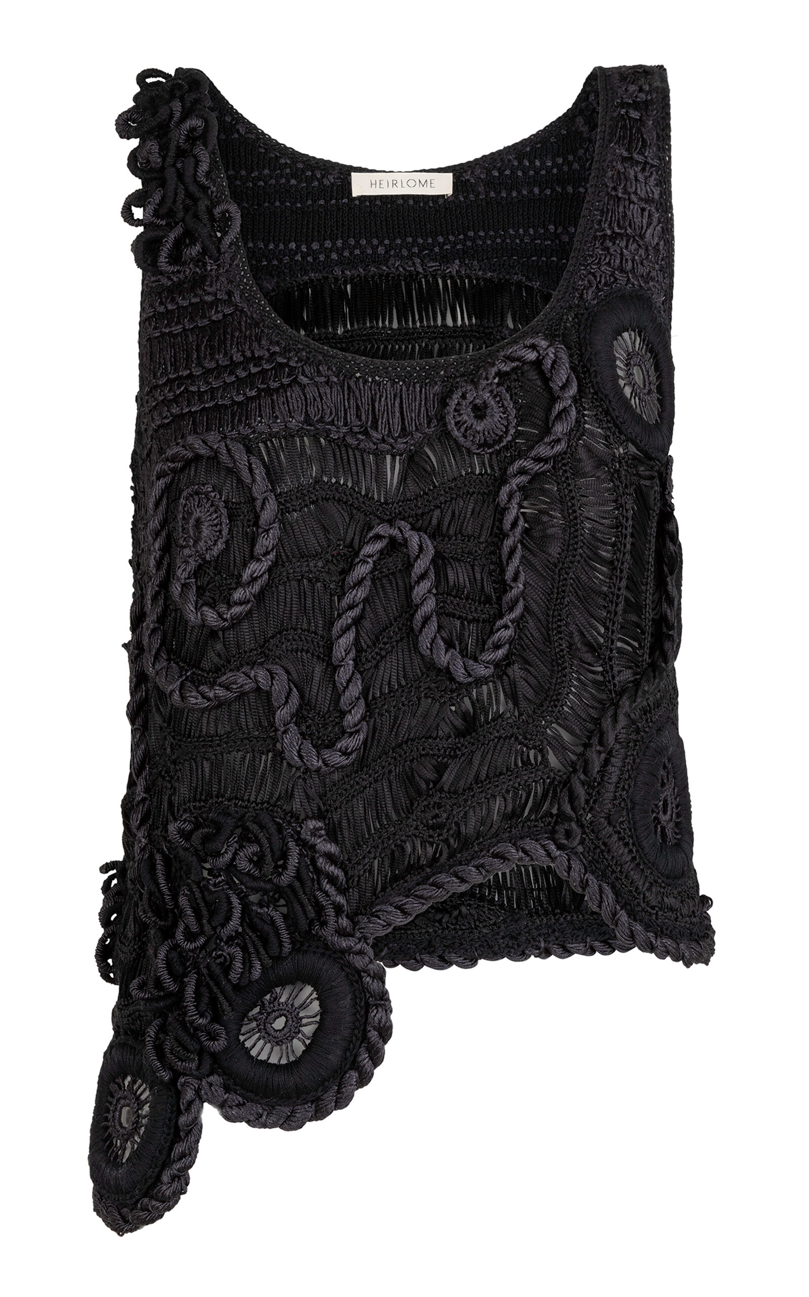 Heirlome India Freeform Crochet Silk-Cotton Top