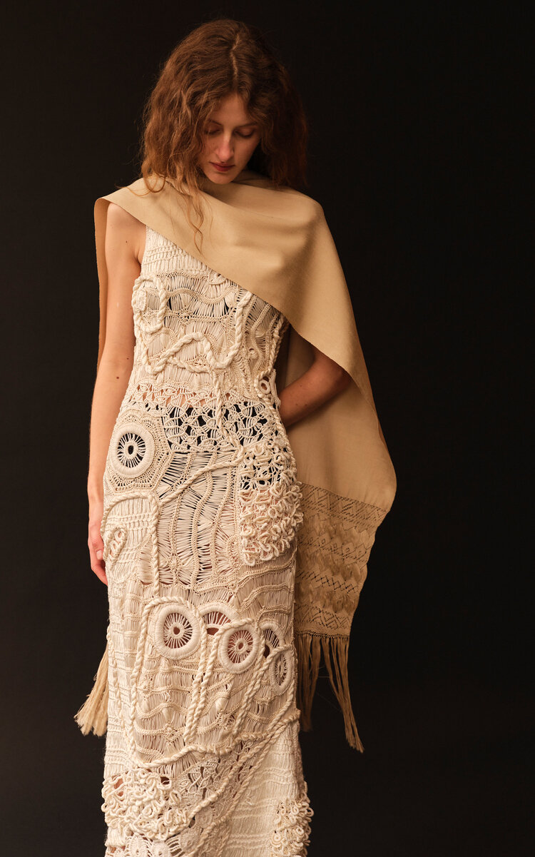 Heirlome Embroidered Silk Rebozo