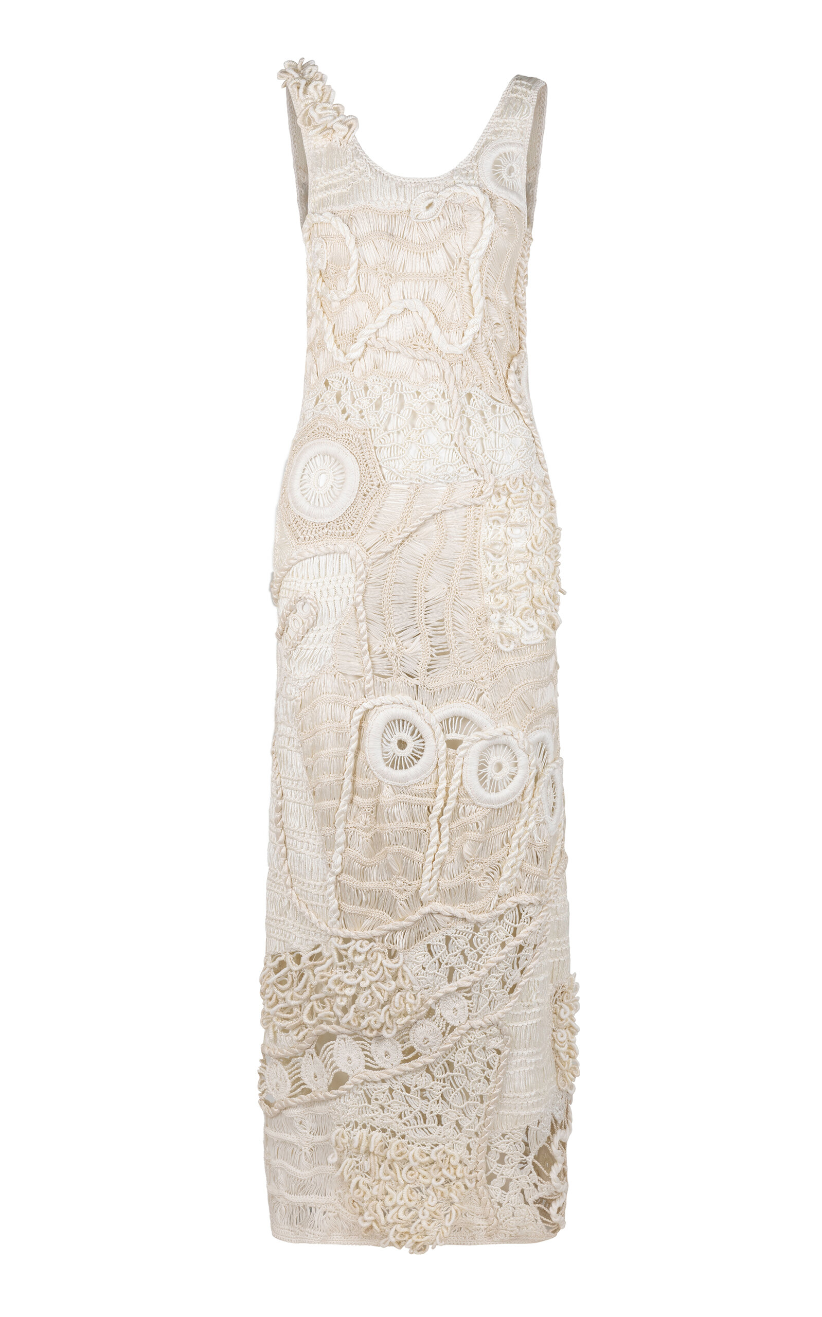 Heirlome India Freeform Crochet Silk-Cotton Maxi Dress