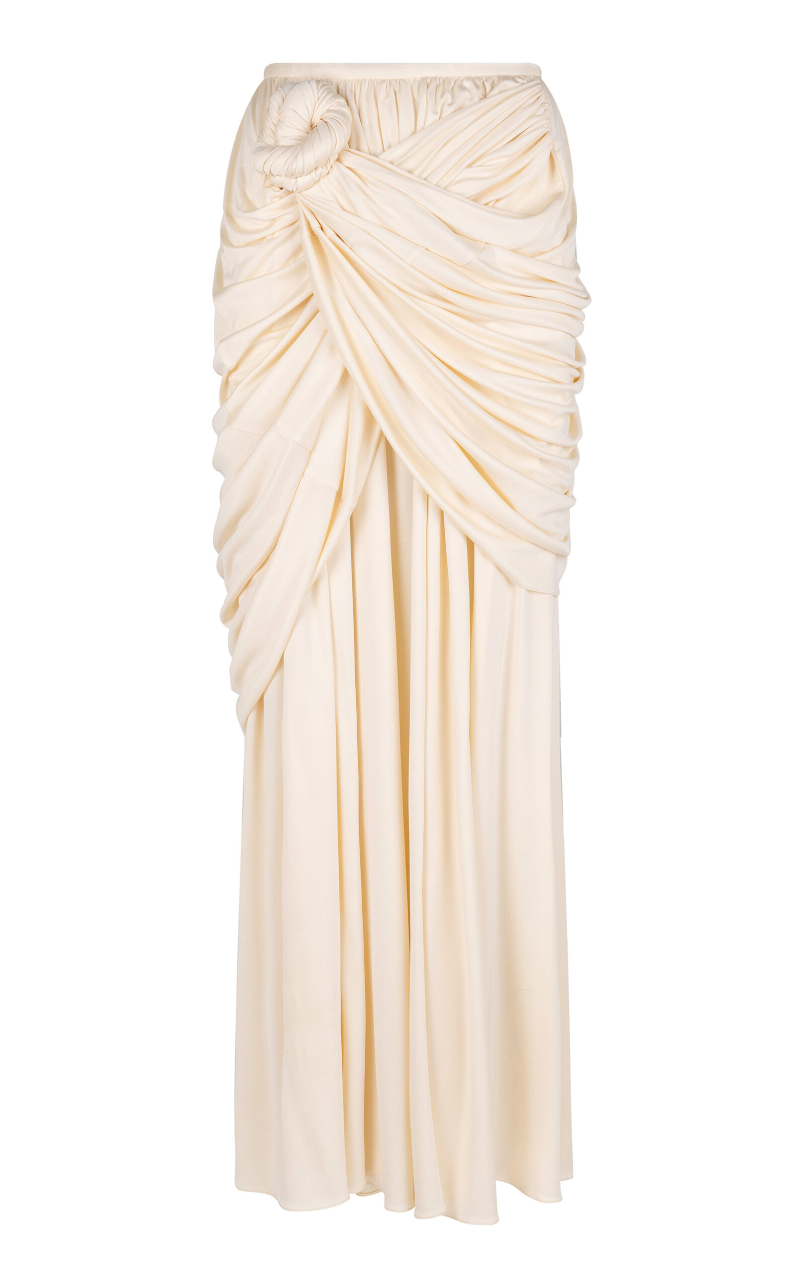 Heirlome Effie Draped Silk-Jersey Maxi Skirt