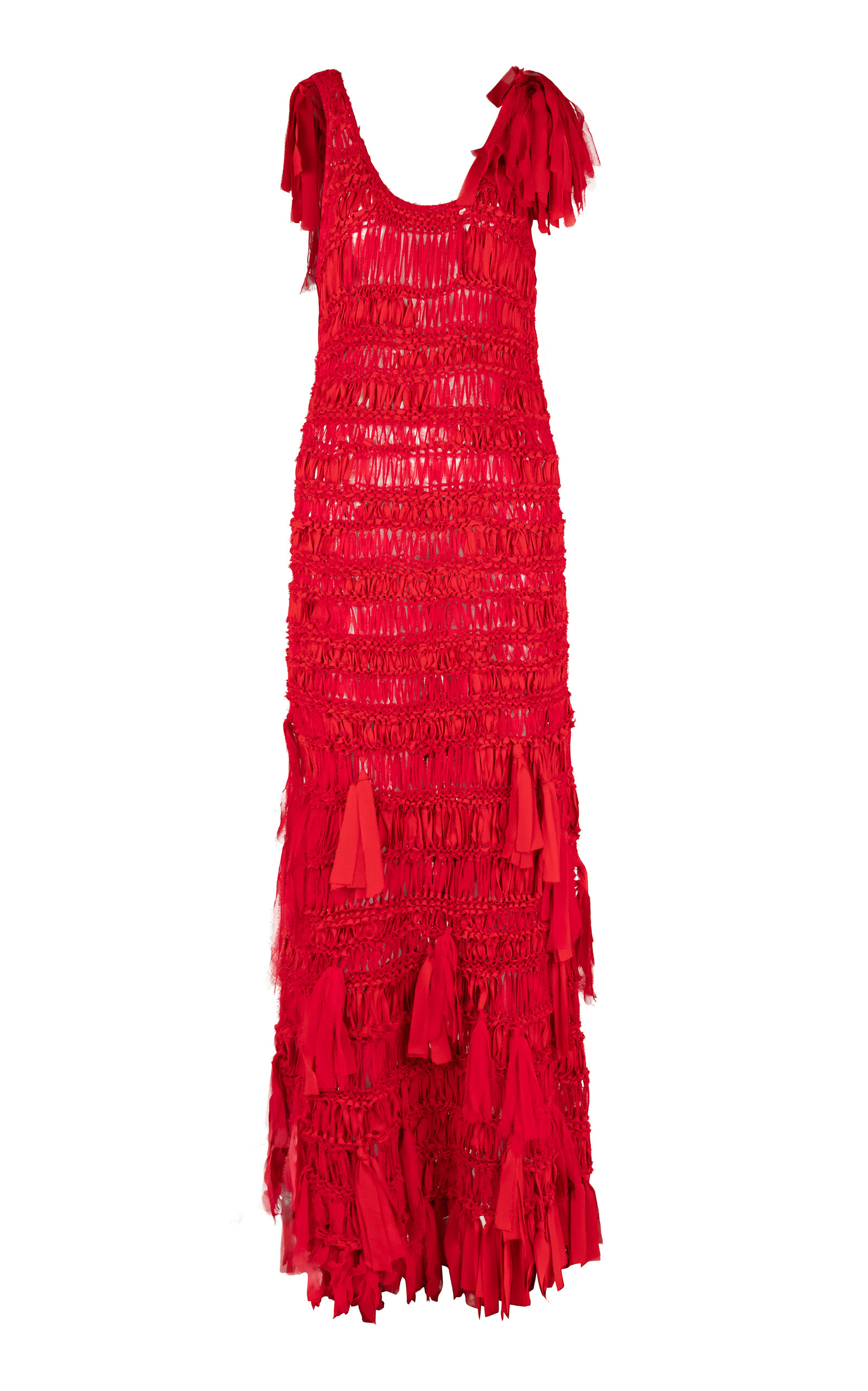 Heirlome Juanita Tassel-Embellished Woven Silk Maxi Dress
