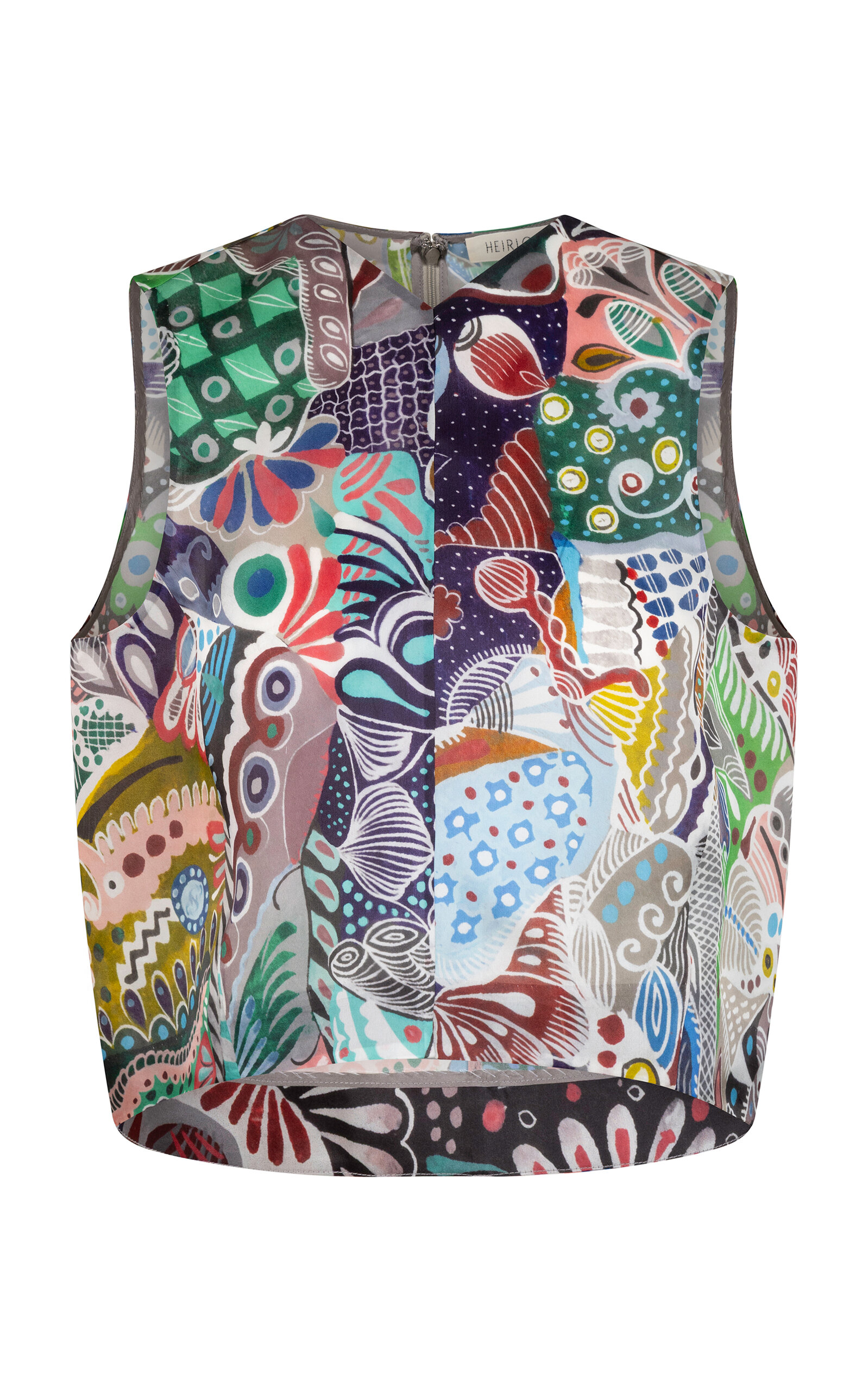 Heirlome Val Sleeveless Printed Silk Top