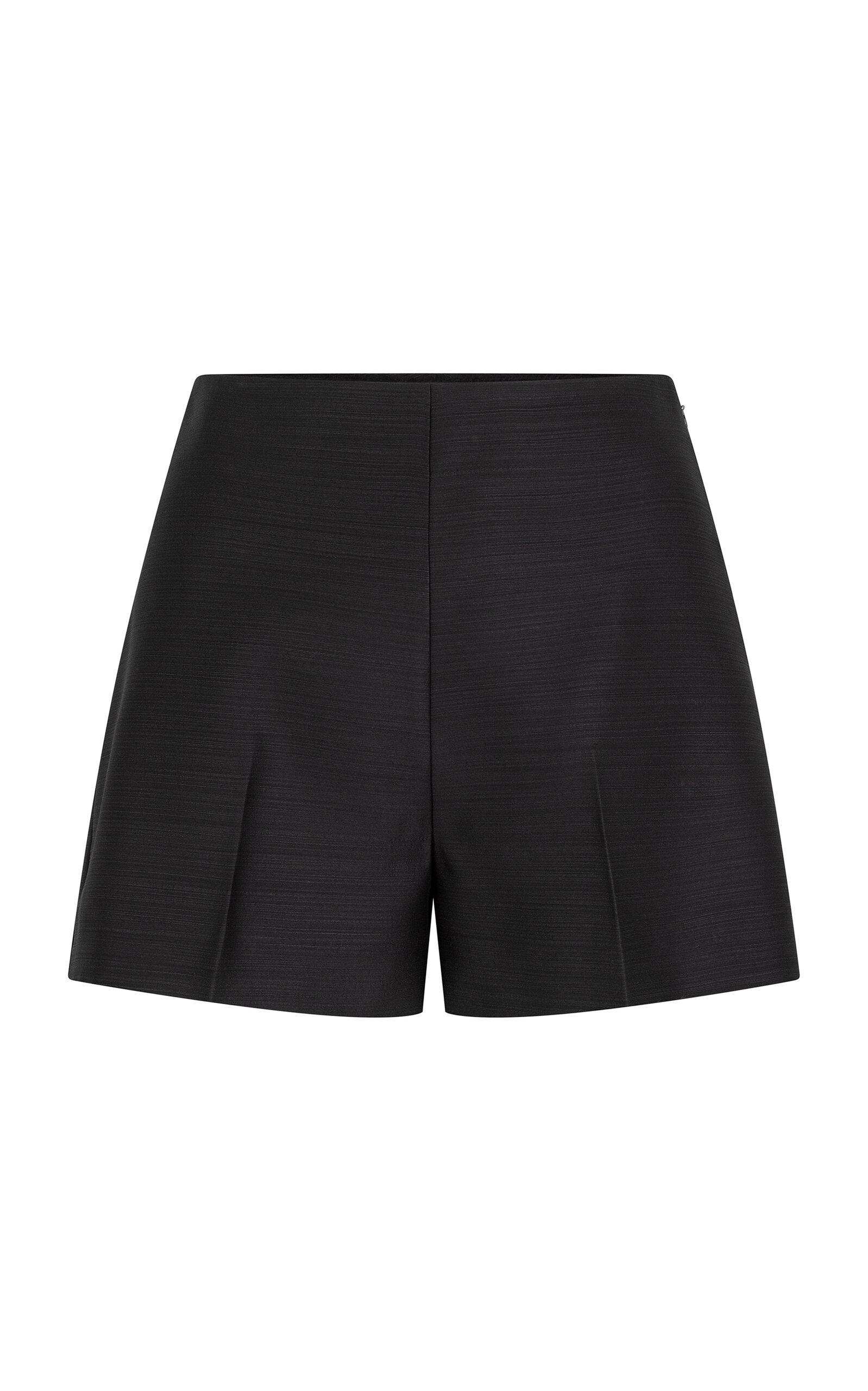 Heirlome Saskia High-Rise Tailored Wool-Silk Shorts