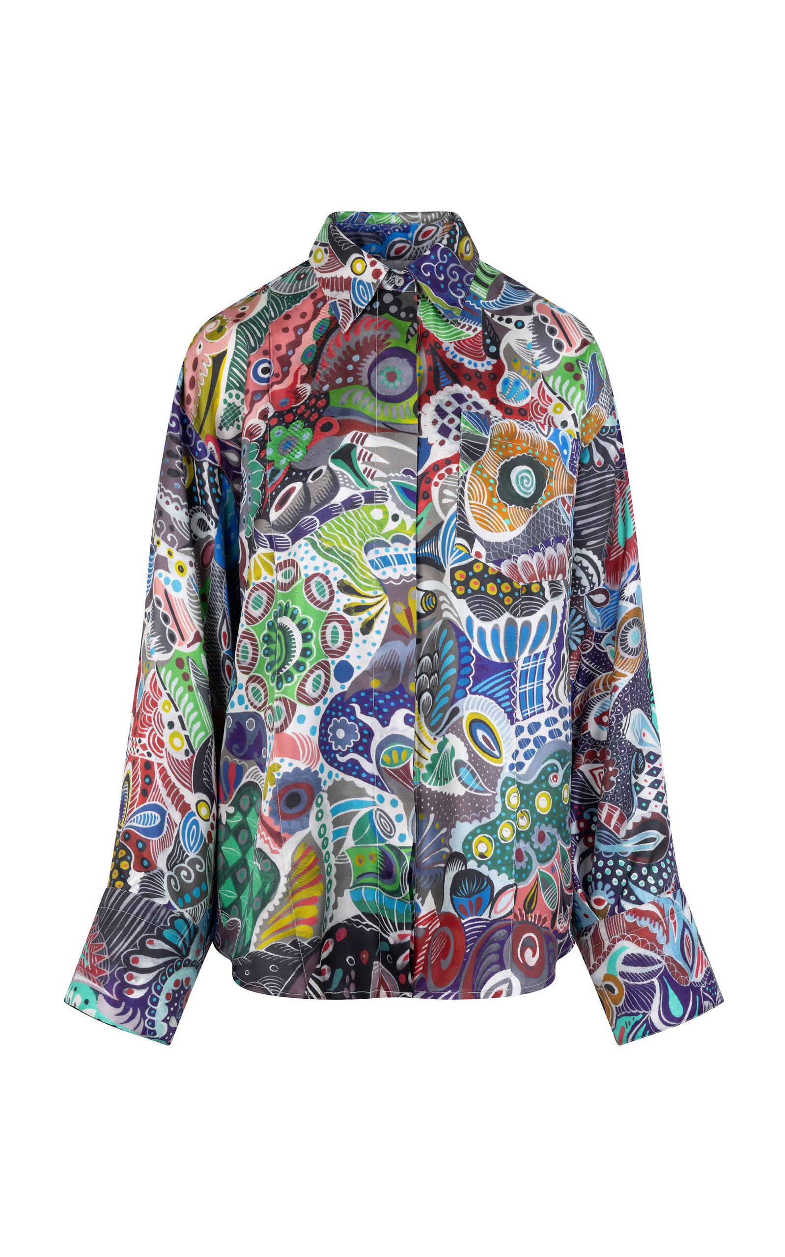 Heirlome Arnulfo Vazquez Long-Sleeve Silk Top