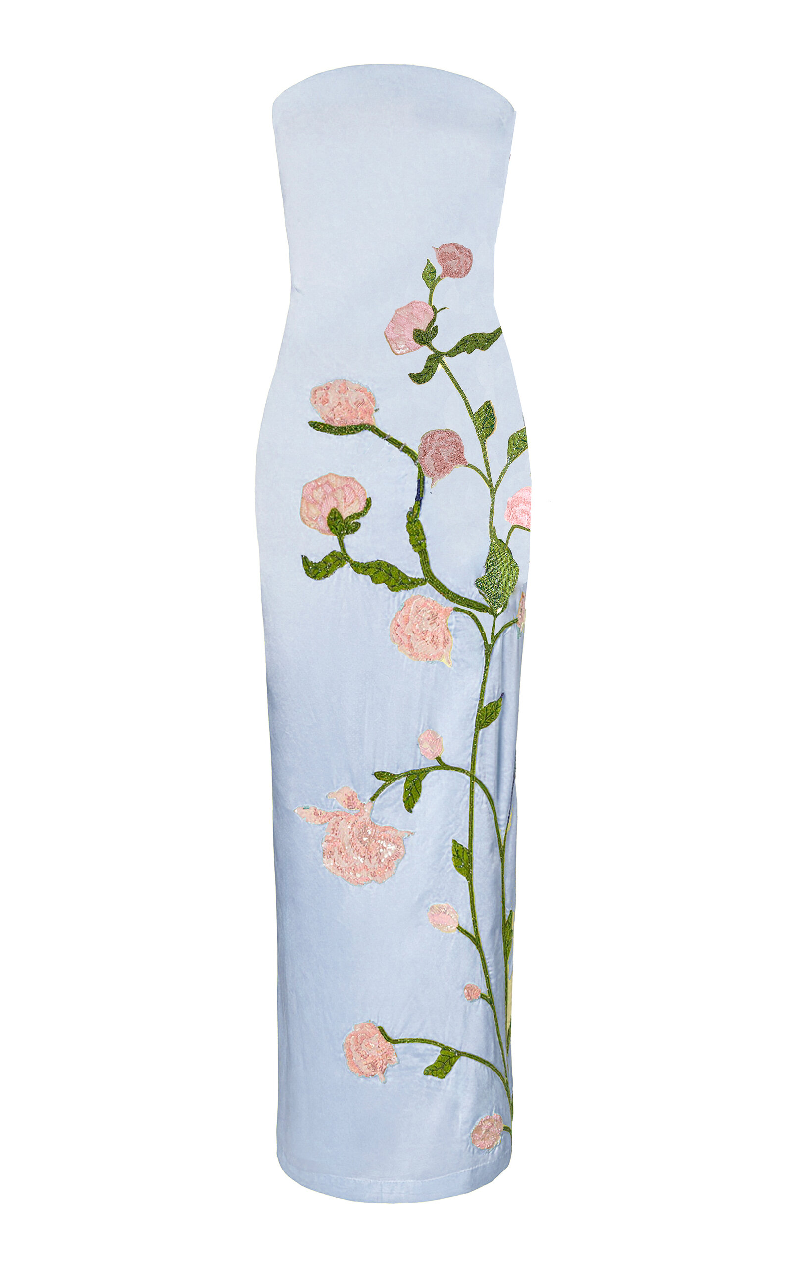 La Fuori Whispering Tapestry Embroidered Silk Satin Maxi Dress | Thumbnail 6 La Fuori Whispering Tapestry Embroidered Silk Satin Maxi Dress | Thumbnail 6