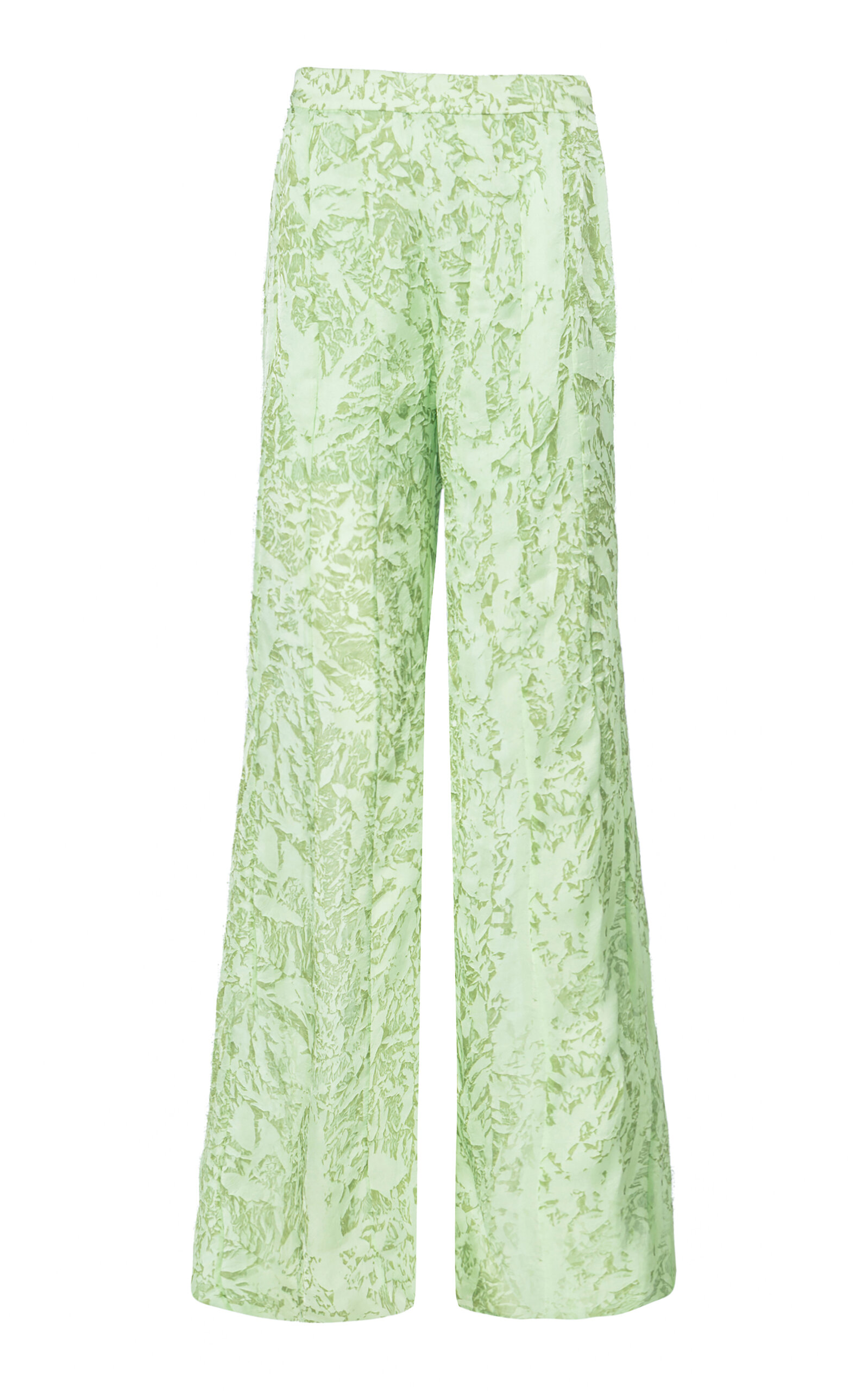 La Fuori Mistleaf Ruffled Printed Satin Wide-Leg Pants | Thumbnail 6 La Fuori Mistleaf Ruffled Printed Satin Wide-Leg Pants | Thumbnail 6