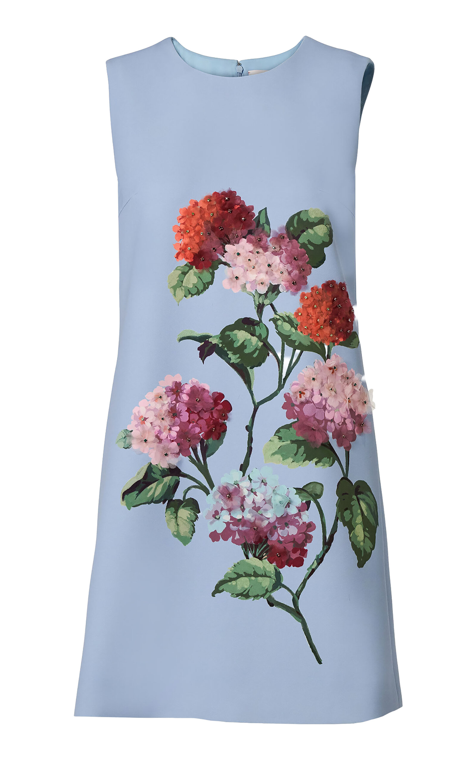 Carolina Herrera Hydrangea-Printed Stretch Shift Dress