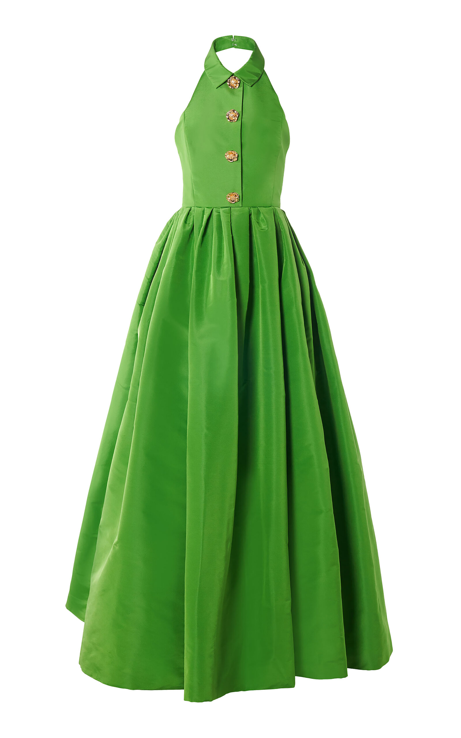 Carolina Herrera Halter Silk-Faille Gown