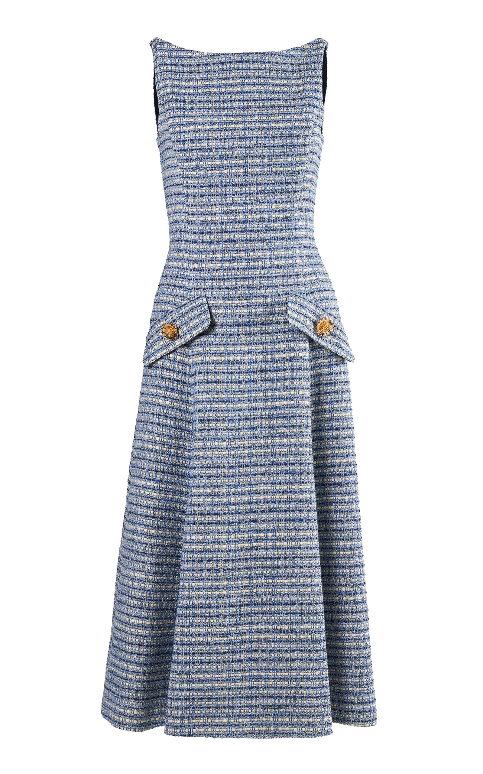 Carolina Herrera A-Line Cotton-Blend Tweed Dress