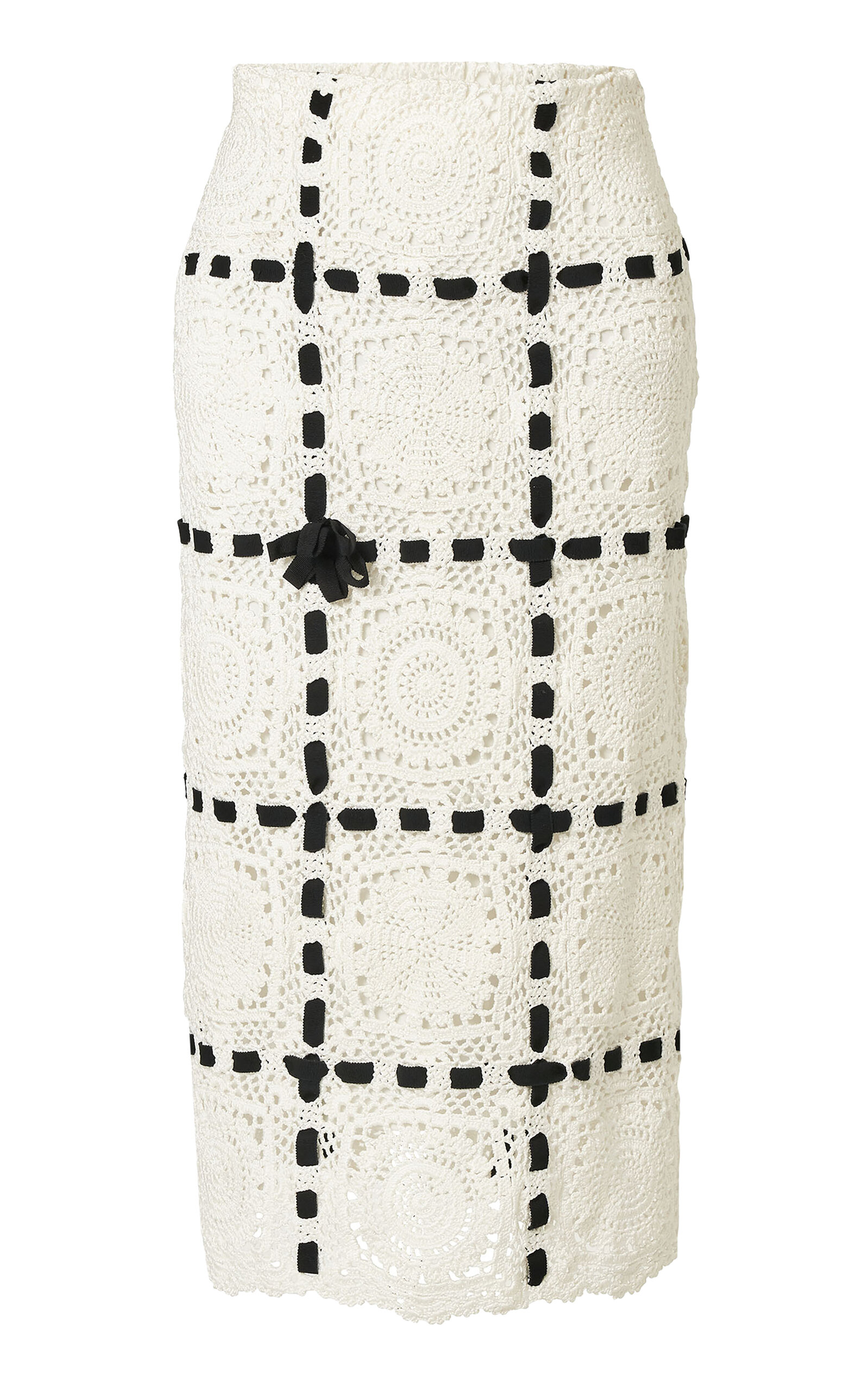 Carolina Herrera Hand-Crocheted Midi Skirt