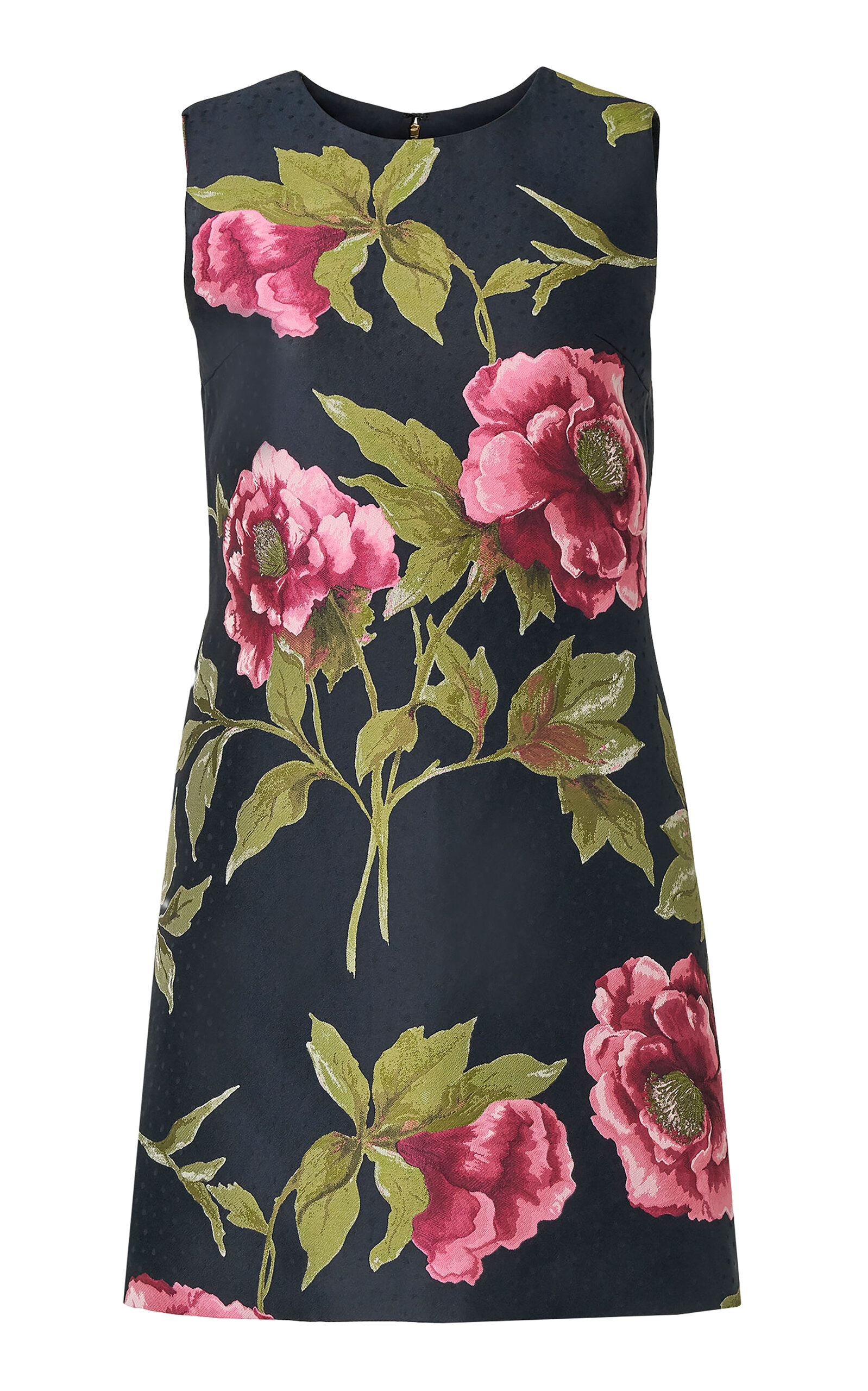 Carolina Herrera Peony Floral Jacquard Shift Dress