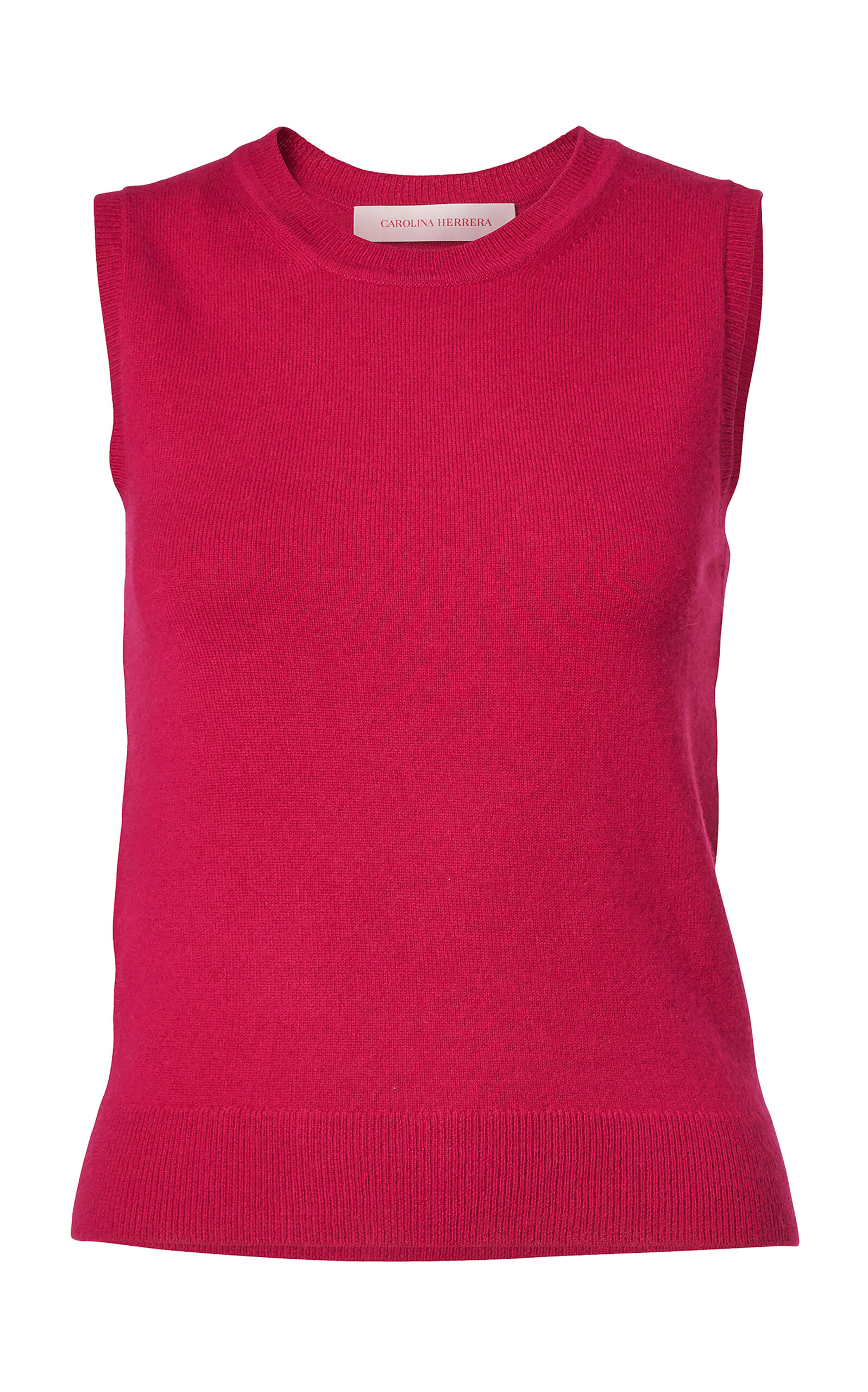 Carolina Herrera Crew Neck Cashmere Tank Top