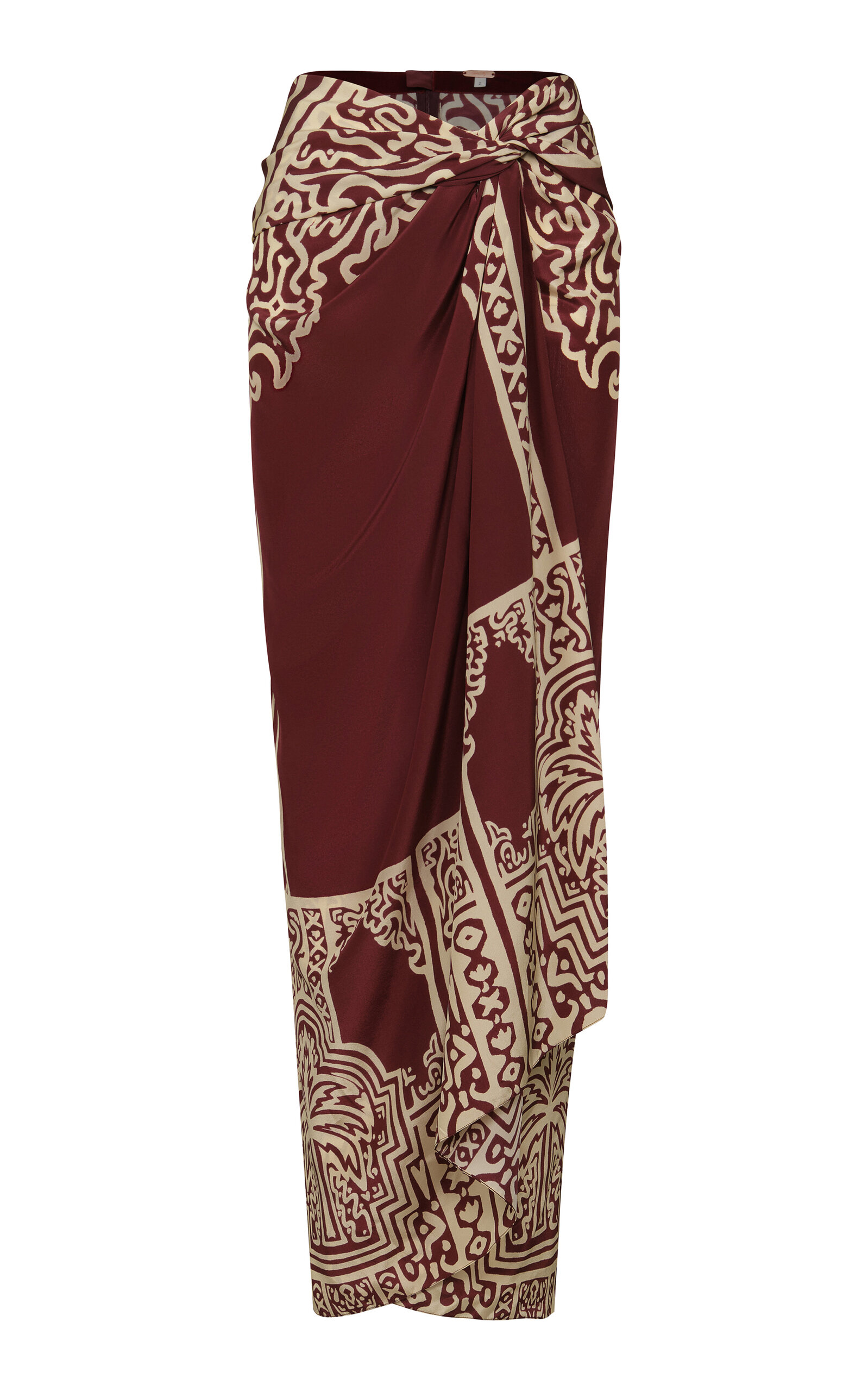 Johanna Ortiz Geometry of the Saddle Draped Silk Maxi Skirt - Moda Operandi