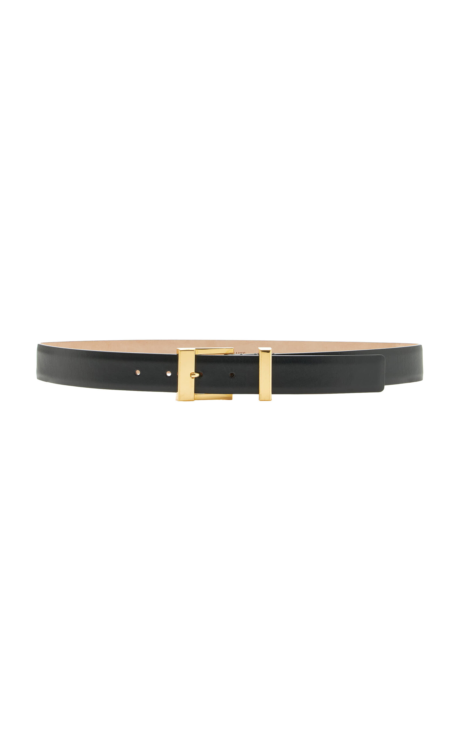 Khaite Manhattan Leather Belt In Black