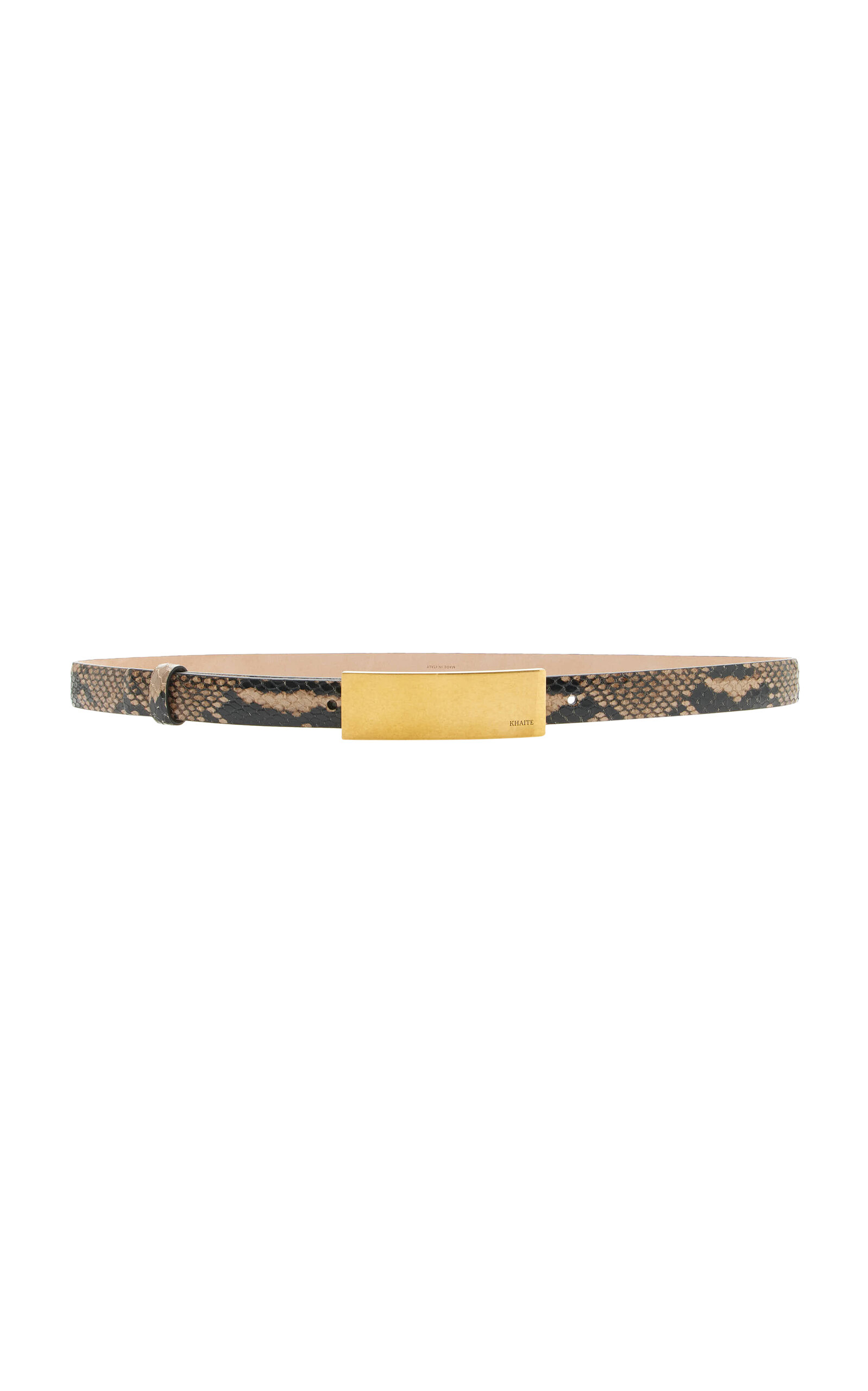 Khaite Berlin Snake-effect Leather Belt In Animal Print