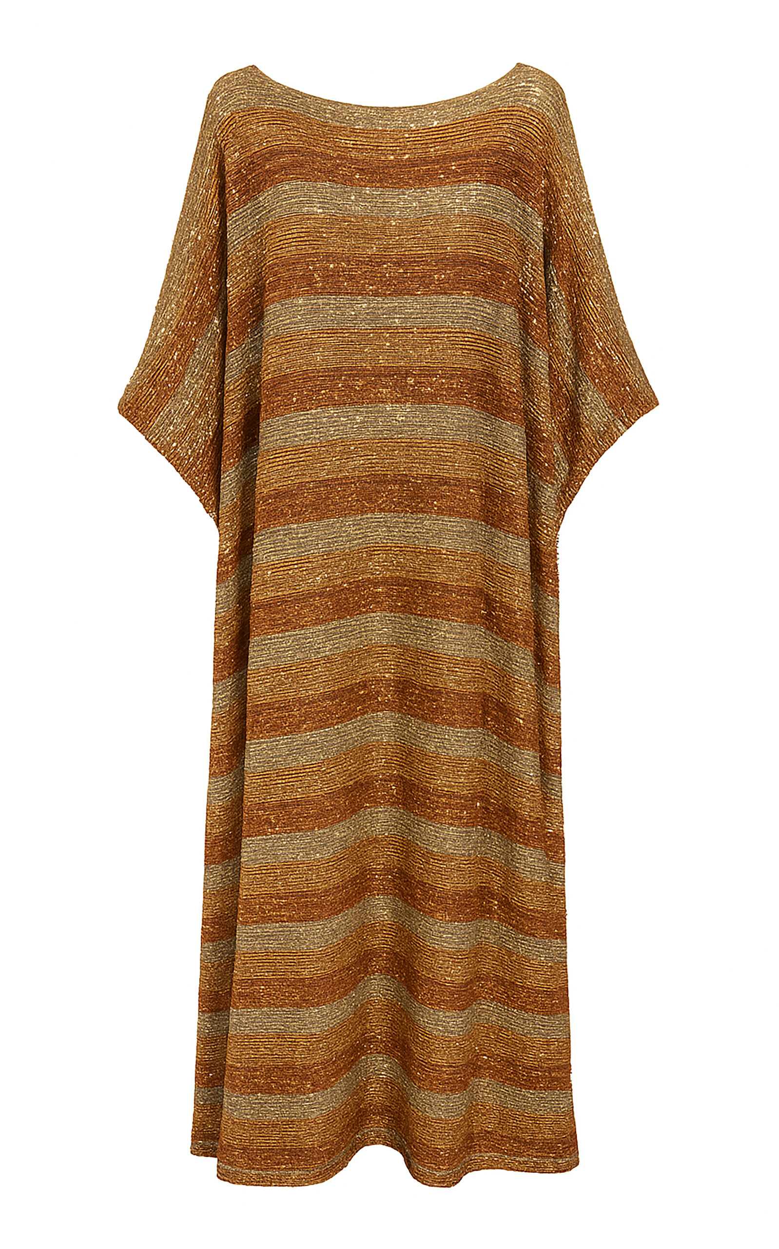 Dima Ayad Striped Sequined Maxi Kaftan