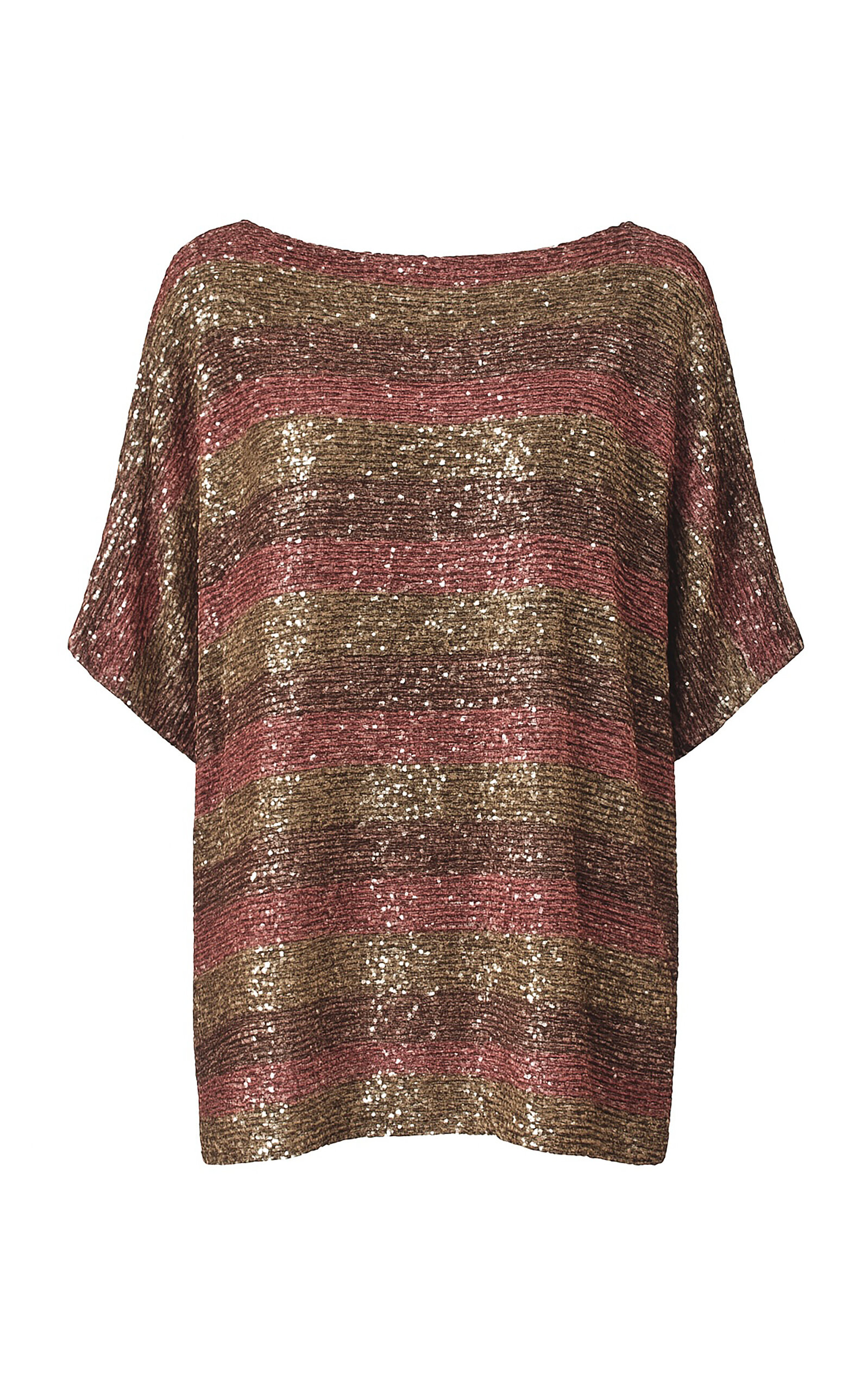 Dima Ayad Striped Sequin Tunic Top