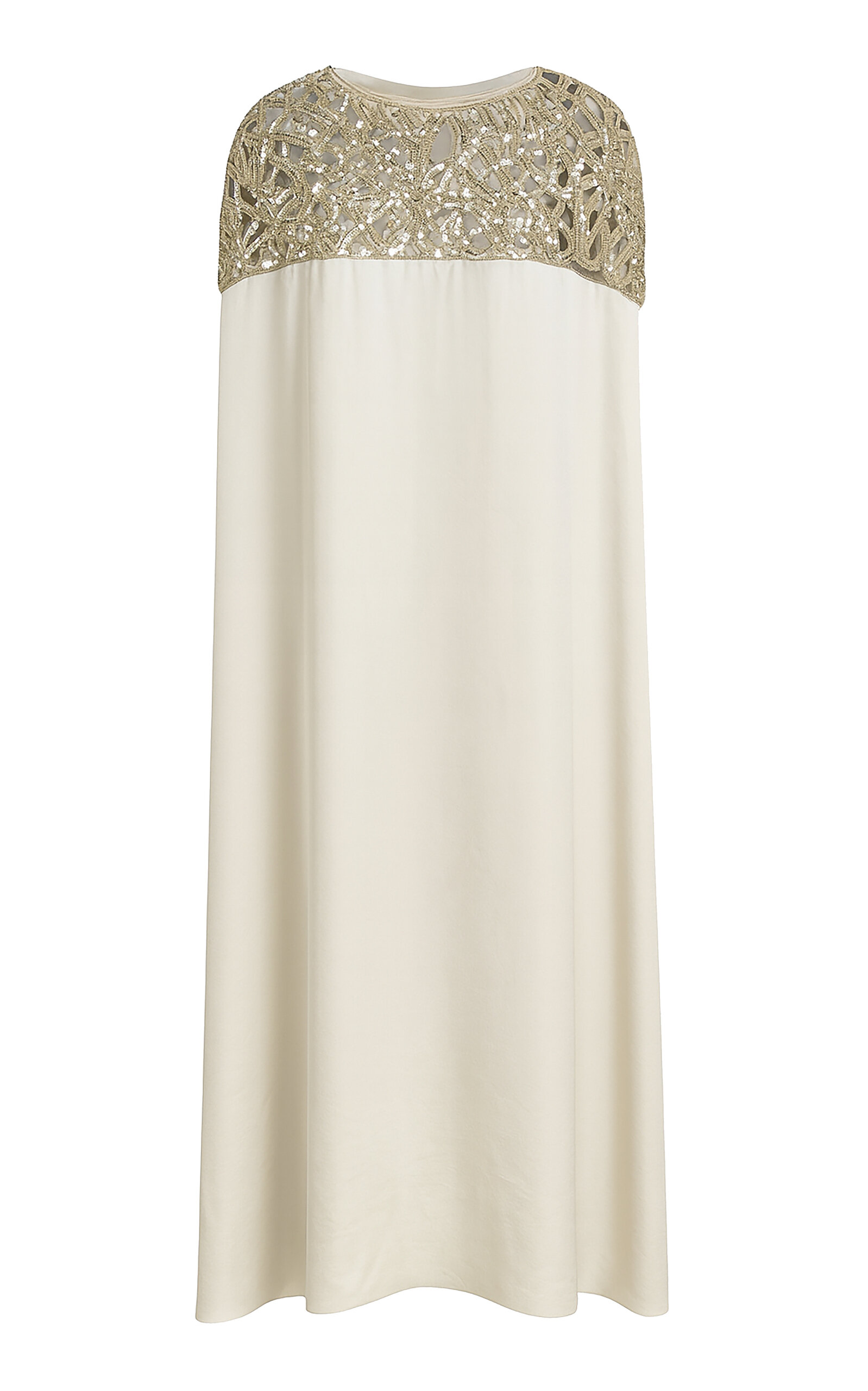 Dima Ayad Sequined-Top Maxi Kaftan