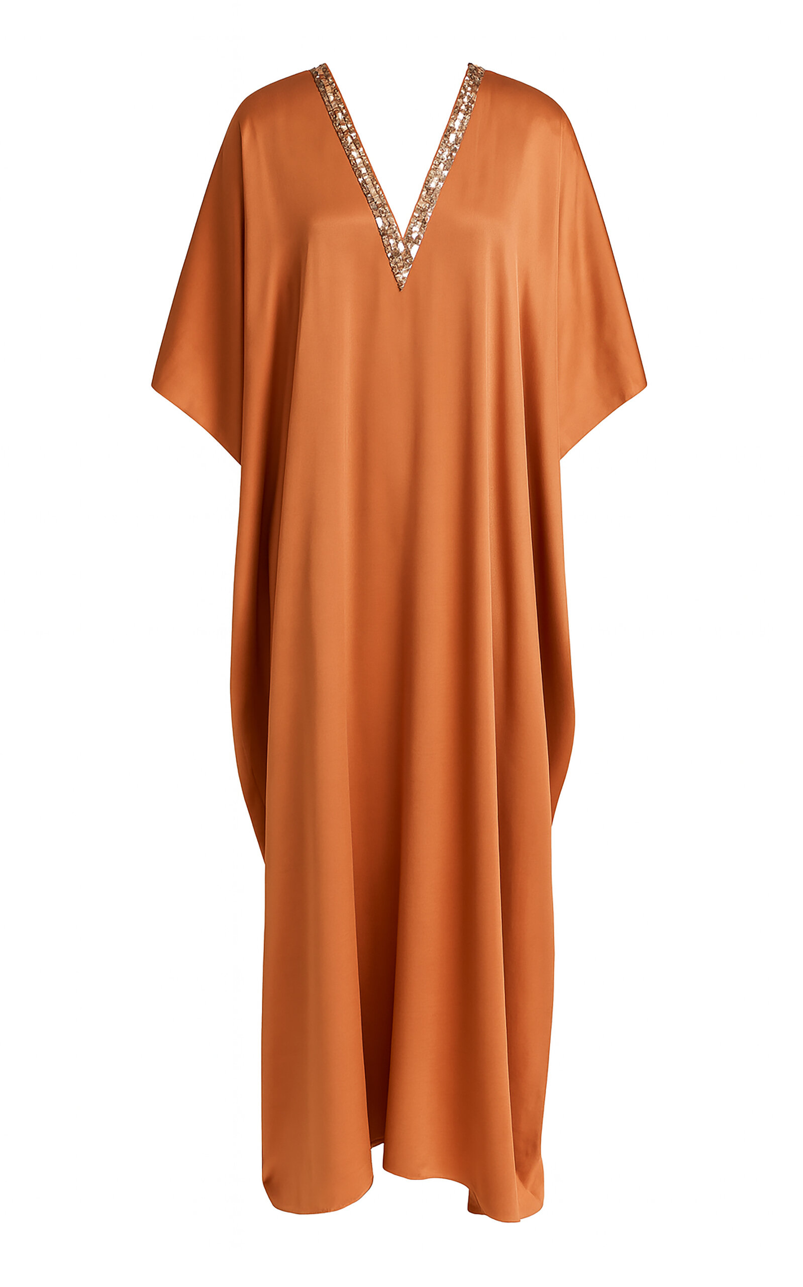 Dima Ayad Sequin-Embellished Mikado Maxi Kaftan