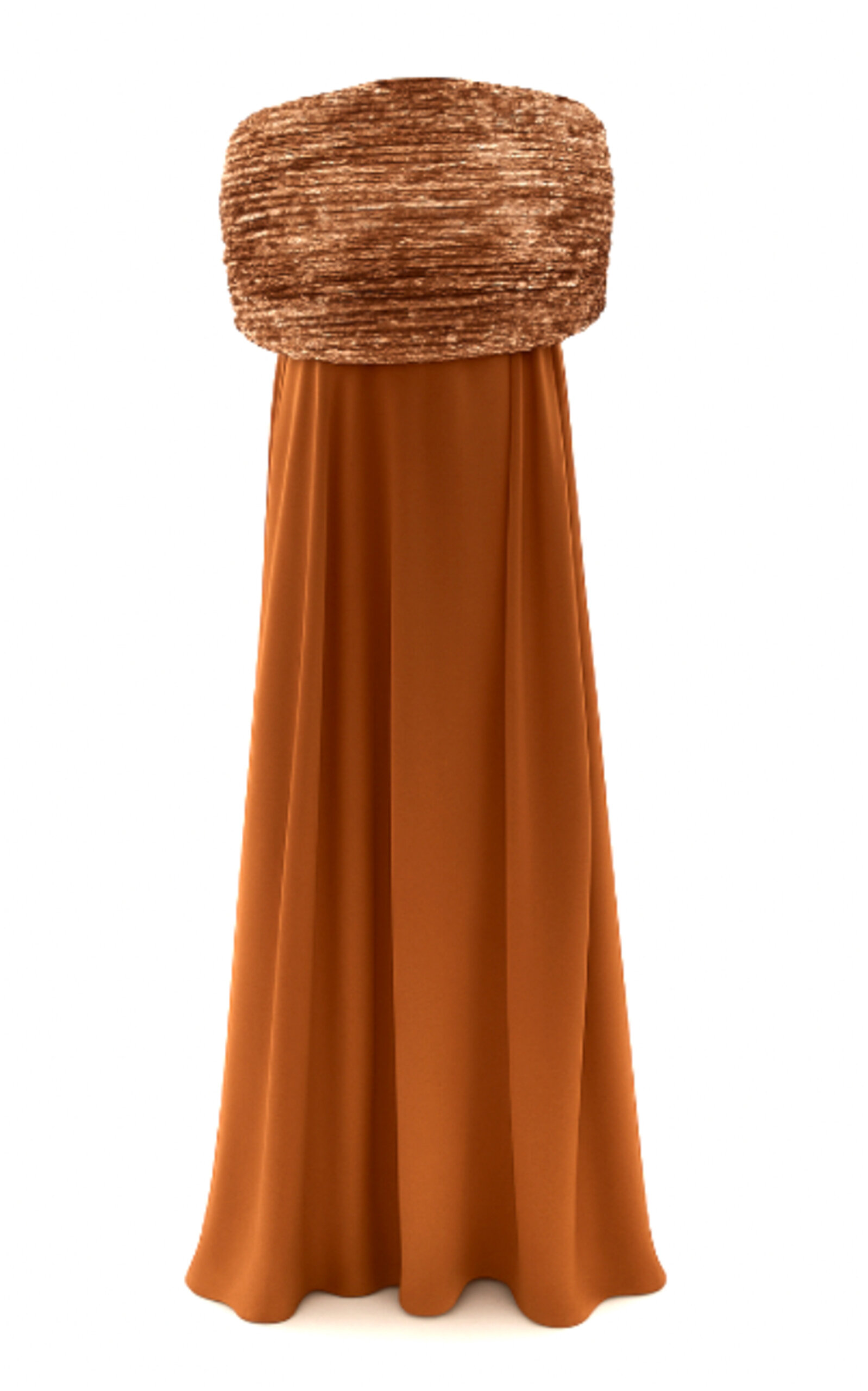 Dima Ayad Gathered Sequined-Top Maxi Dress