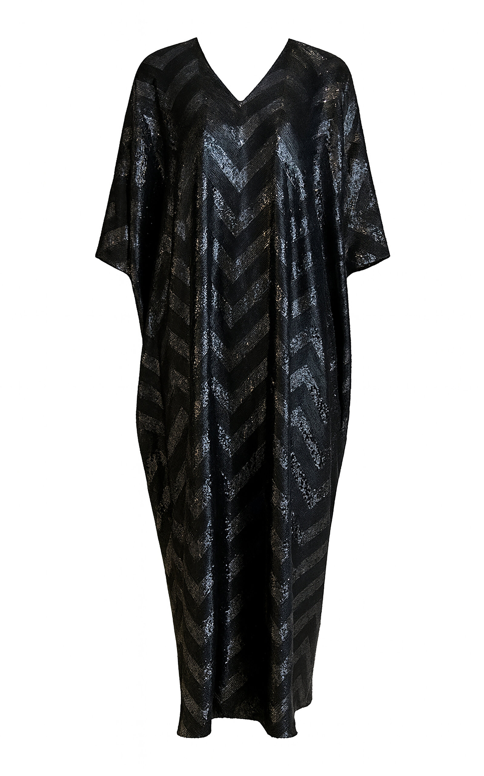 Dima Ayad Sequined Chevron Maxi Kaftan