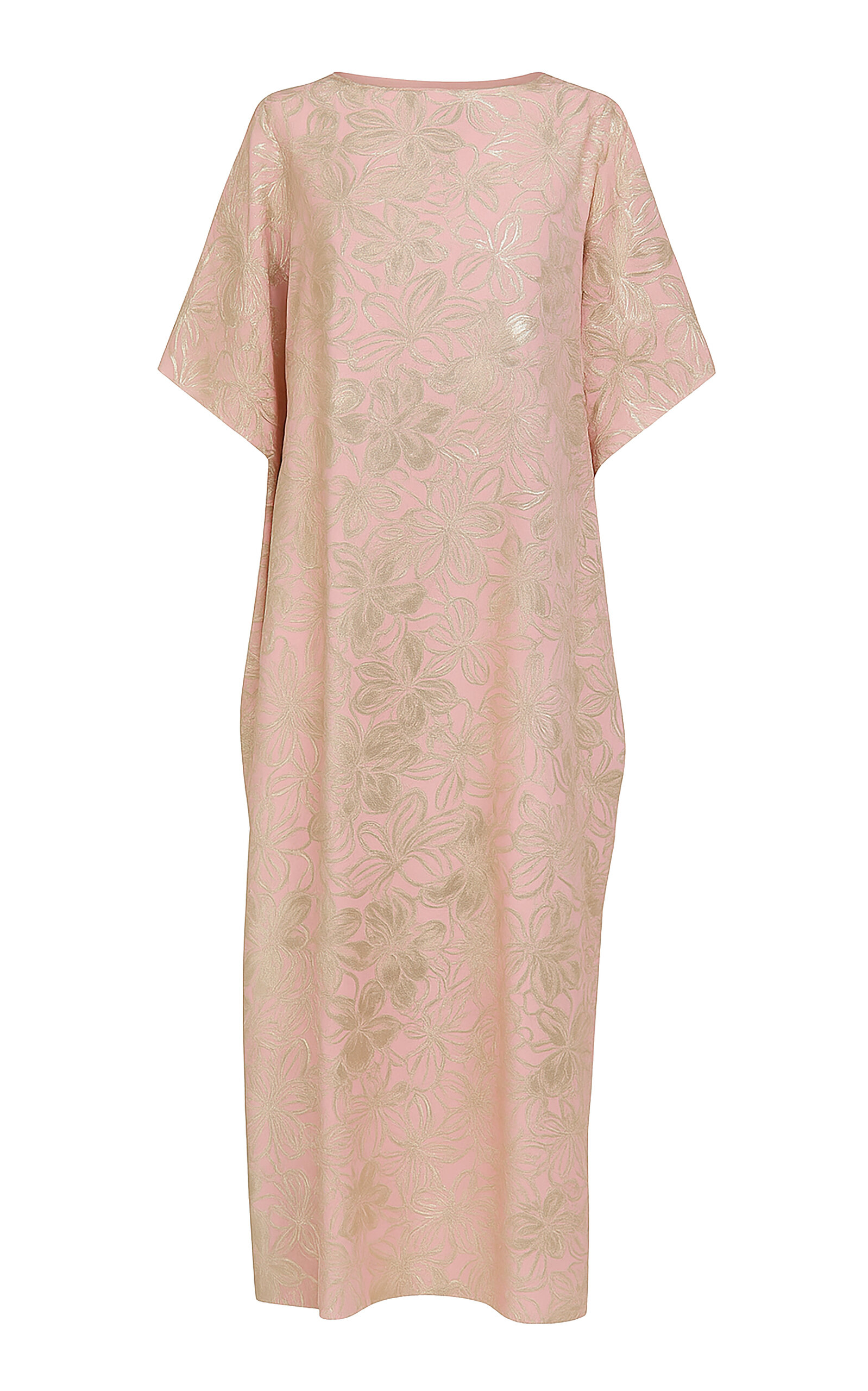 Dima Ayad Metallic Floral-Print Maxi Caftan