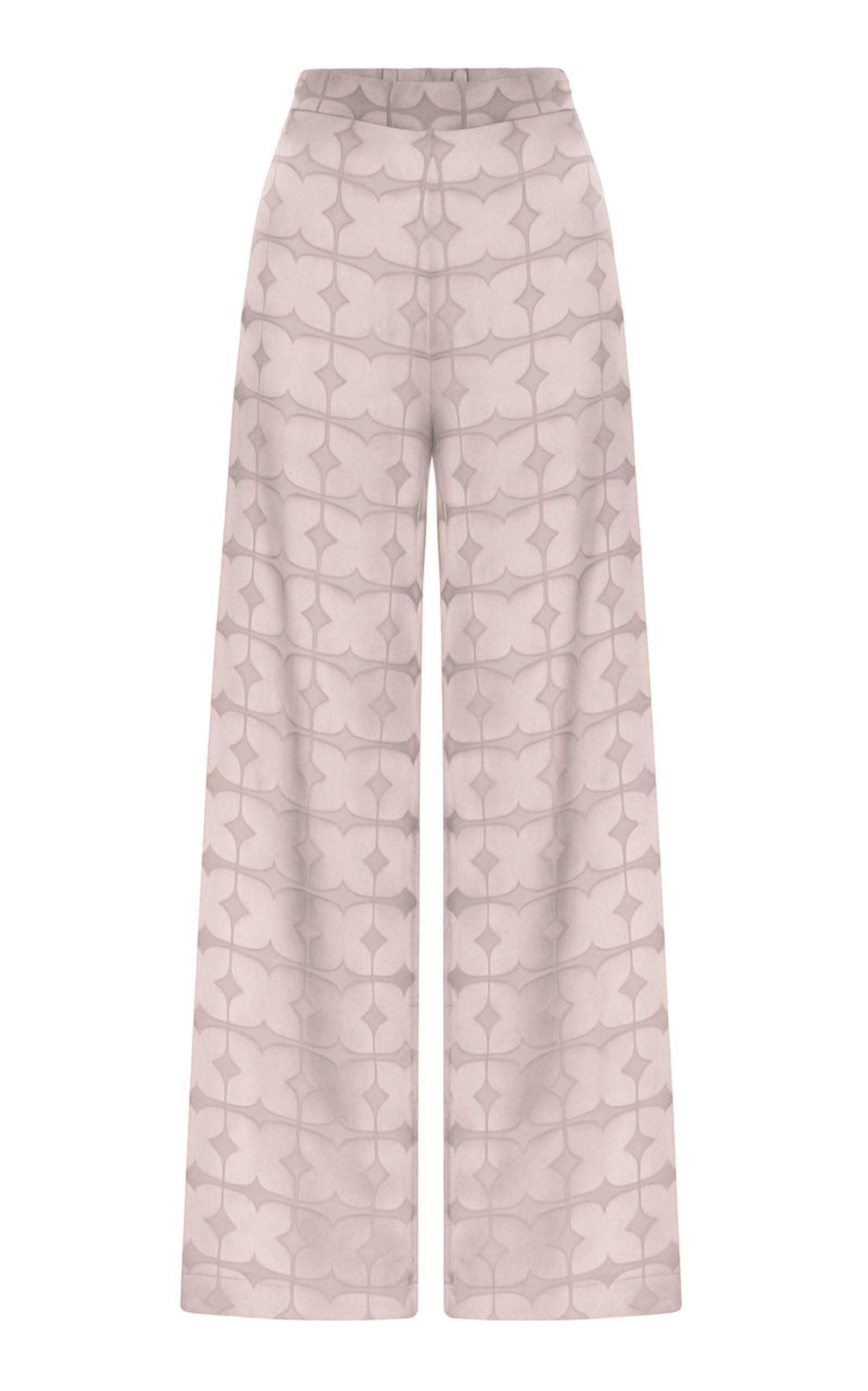 Dima Ayad Mid-Rise Wide-Leg Satin Trousers