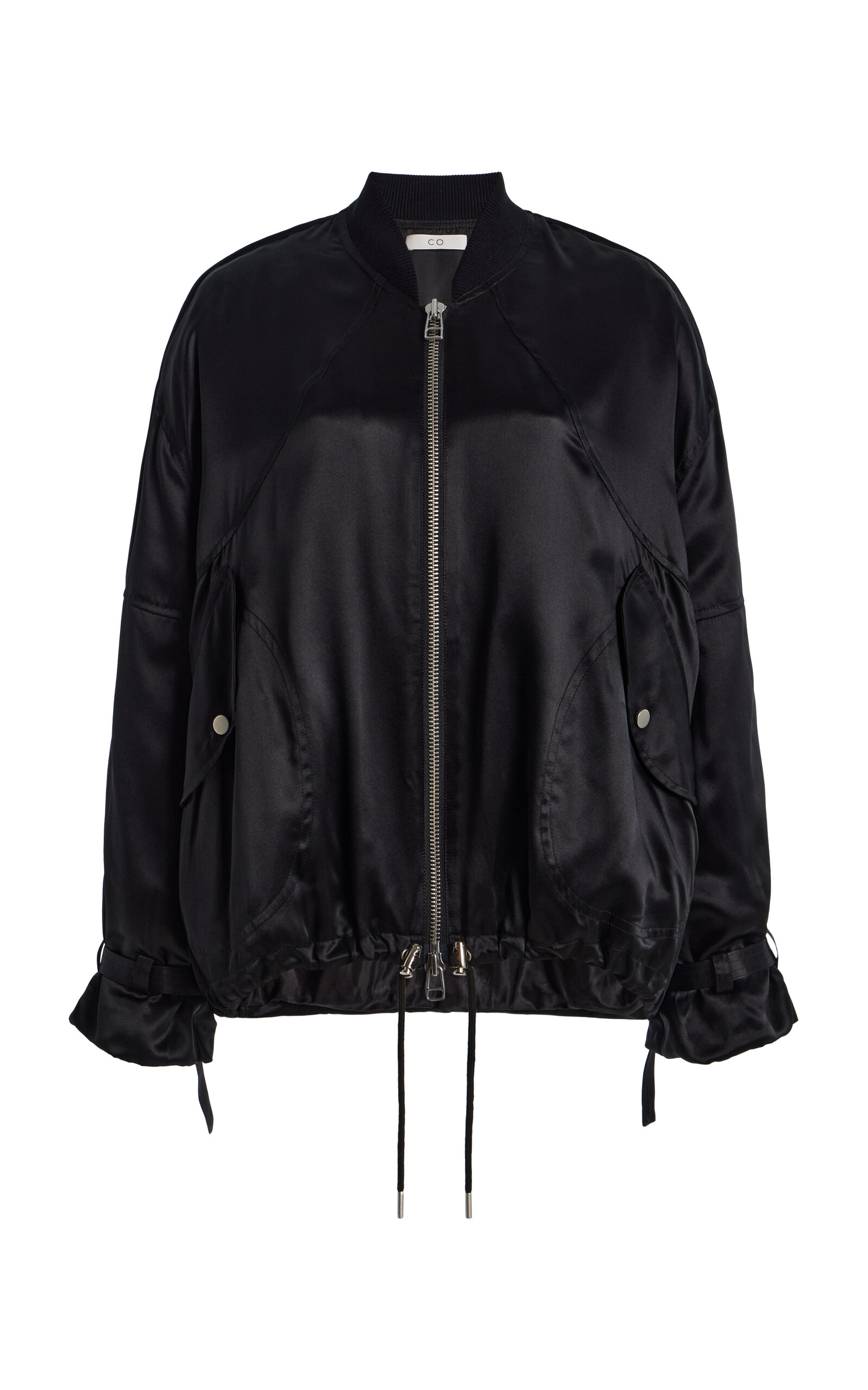 Co Silk-Charmeuse Bomber Jacket