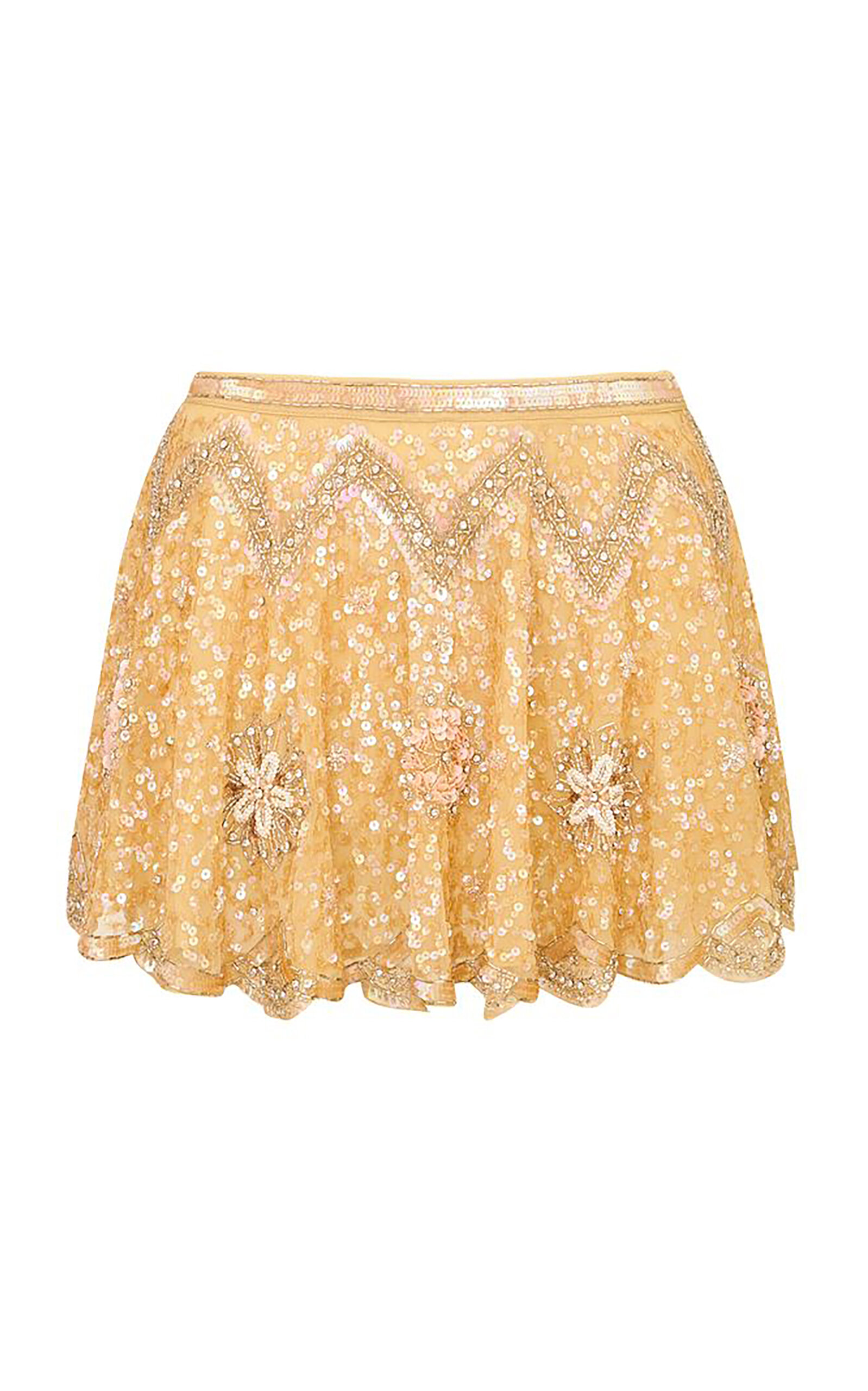 LoveShackFancy Bramble Sequined Mini Skirt
