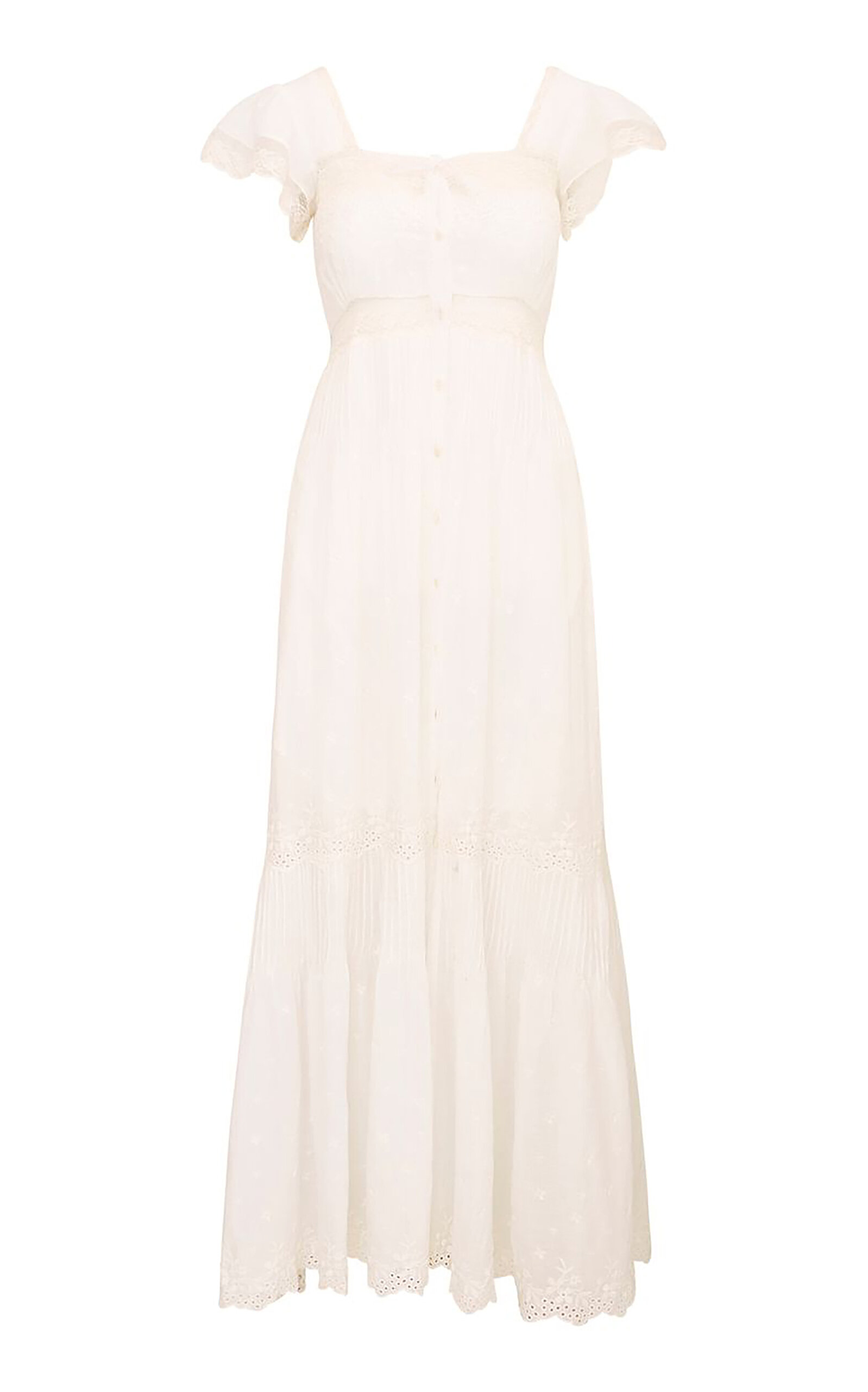 LoveShackFancy Georgine Cotton Lace Dress
