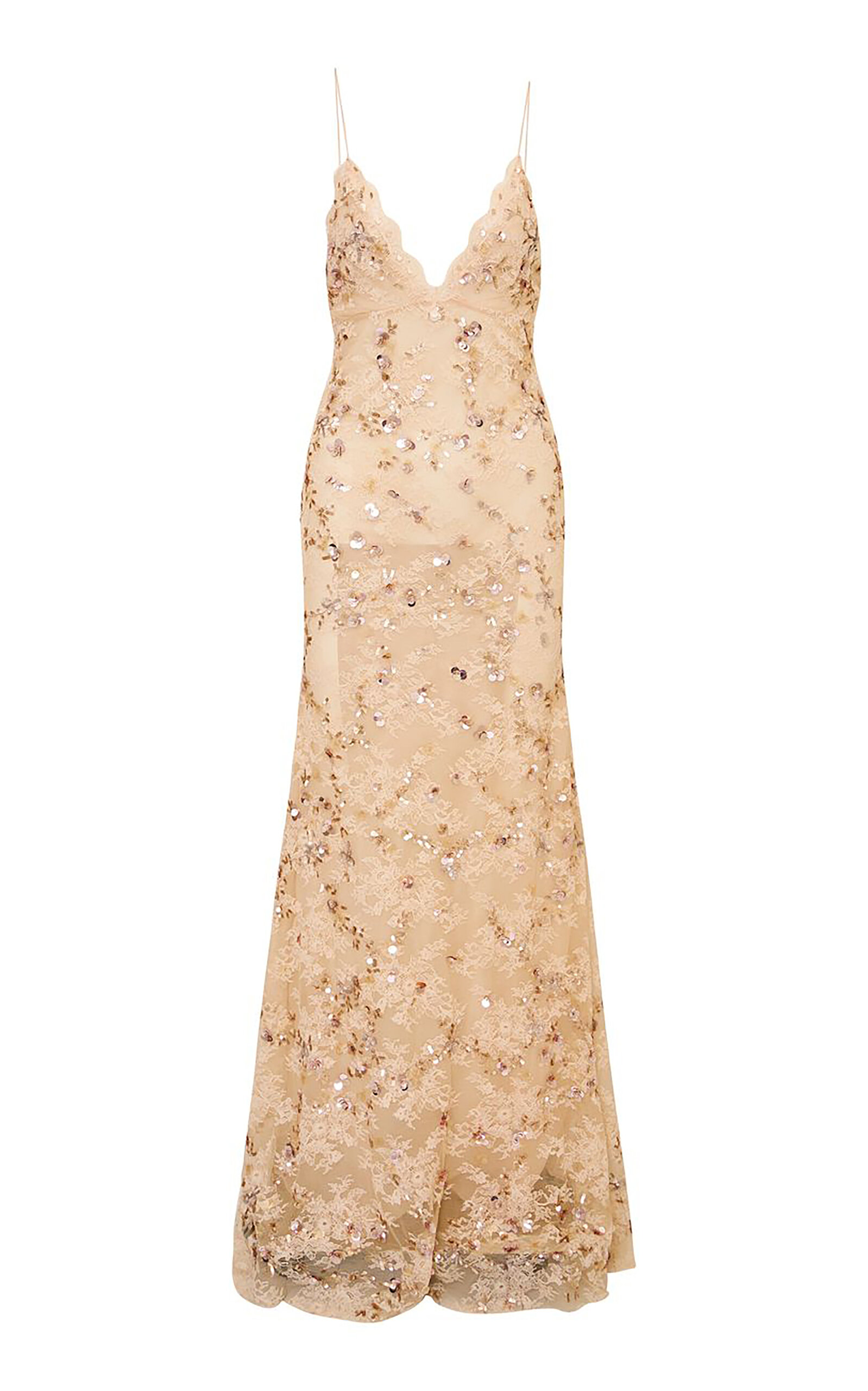 LoveShackFancy Innes Sequined Lace Dress