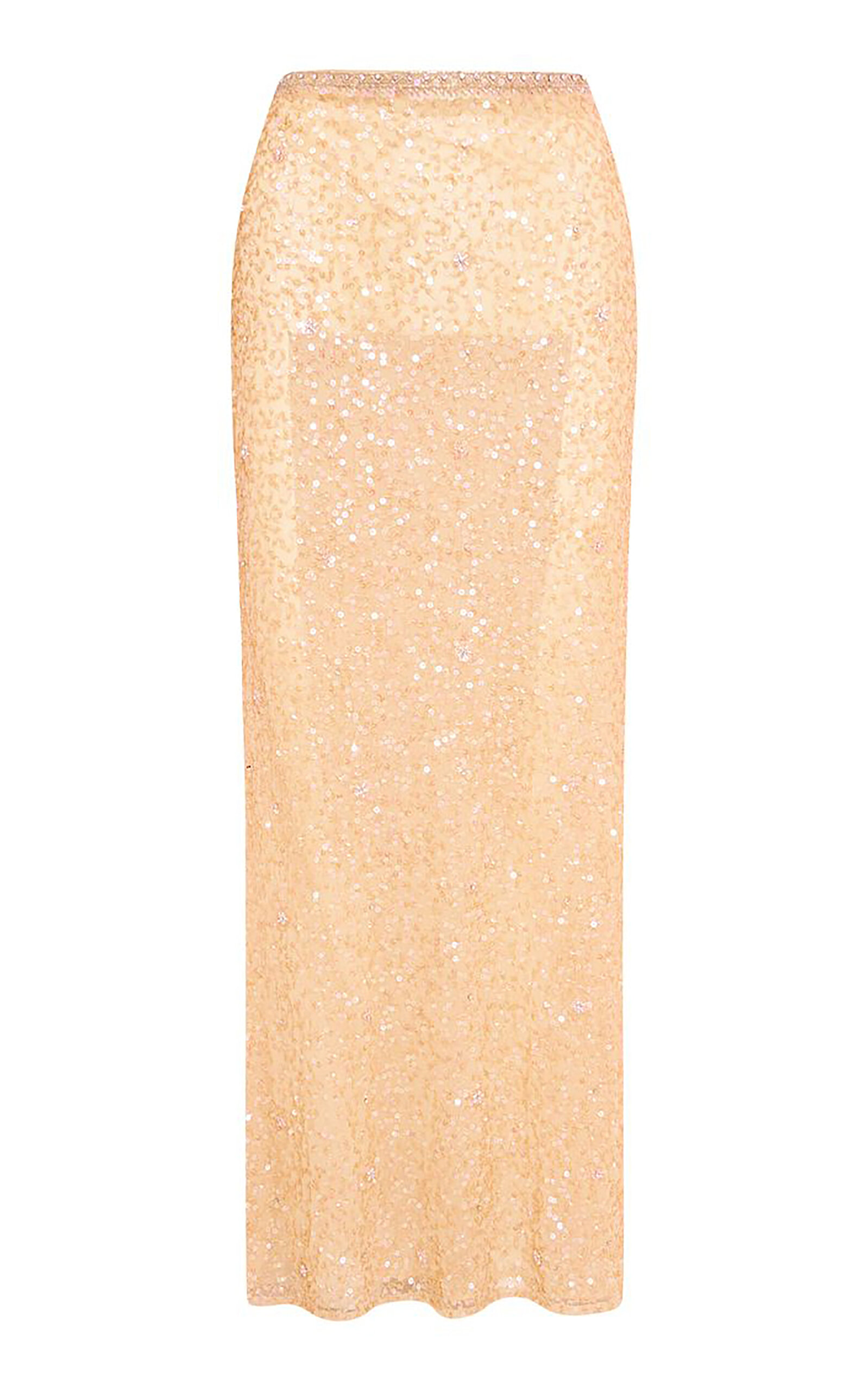 LoveShackFancy Lyndy Sequined Maxi Skirt