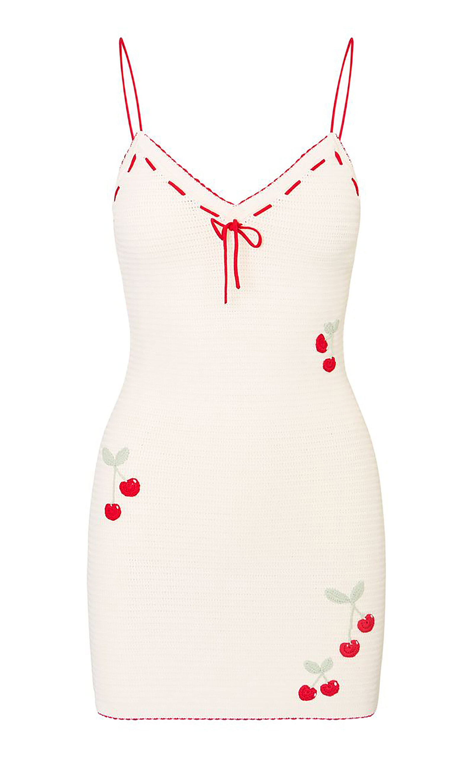 LoveShackFancy Yelena Cherry Crochet Dress