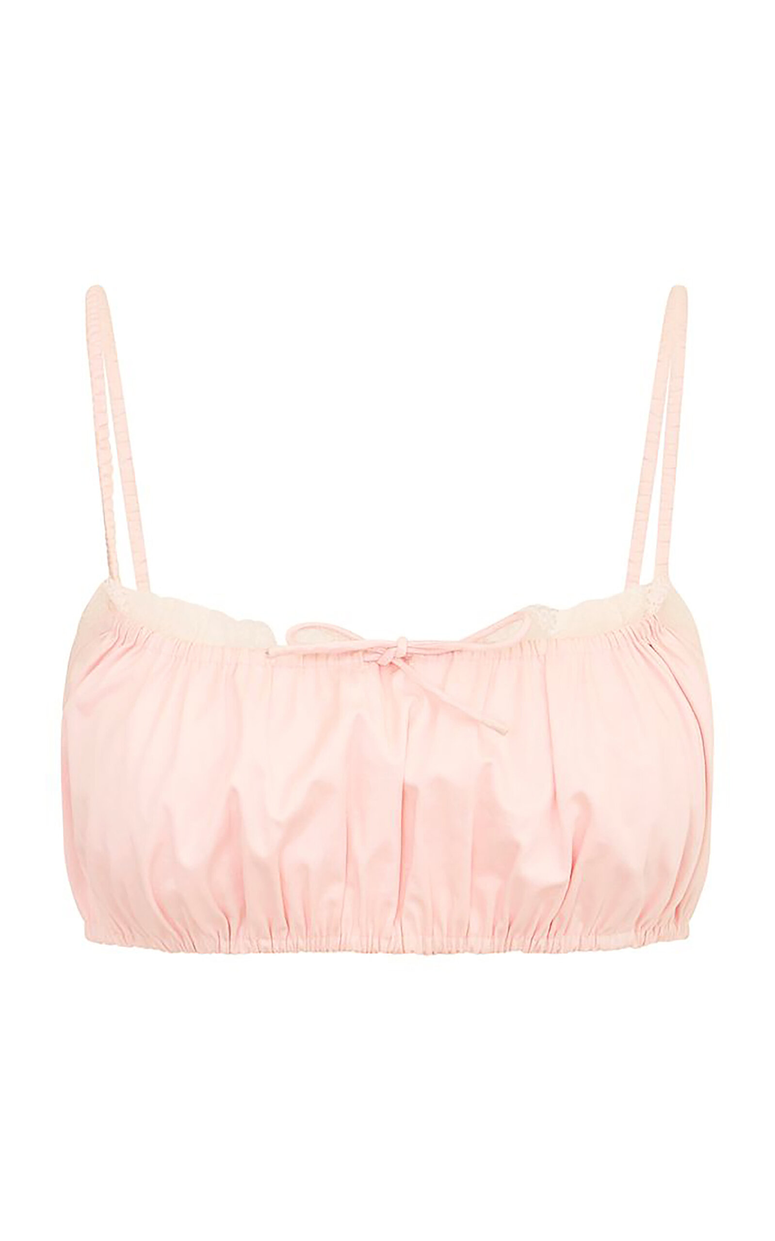 LoveShackFancy Yeva Bustier Satin Top