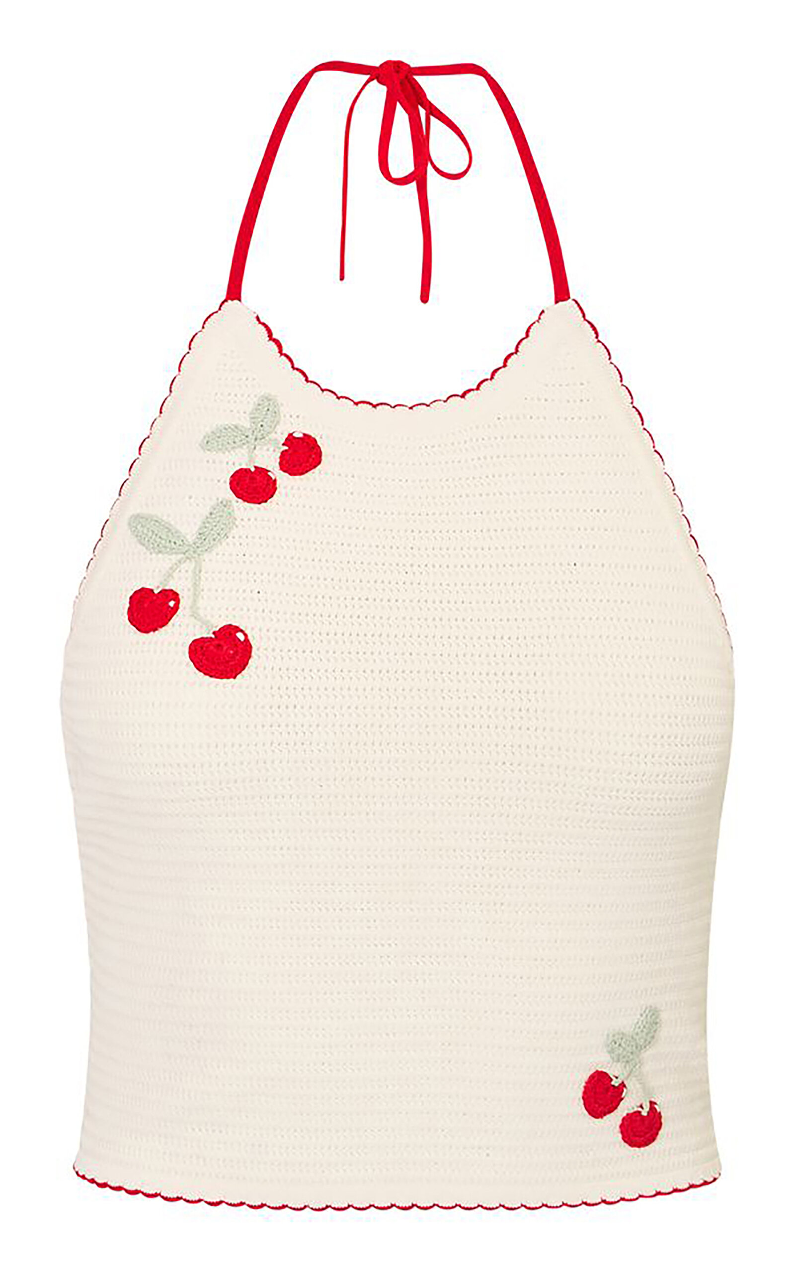 LoveShackFancy Avanyah Cherry Crochet Top