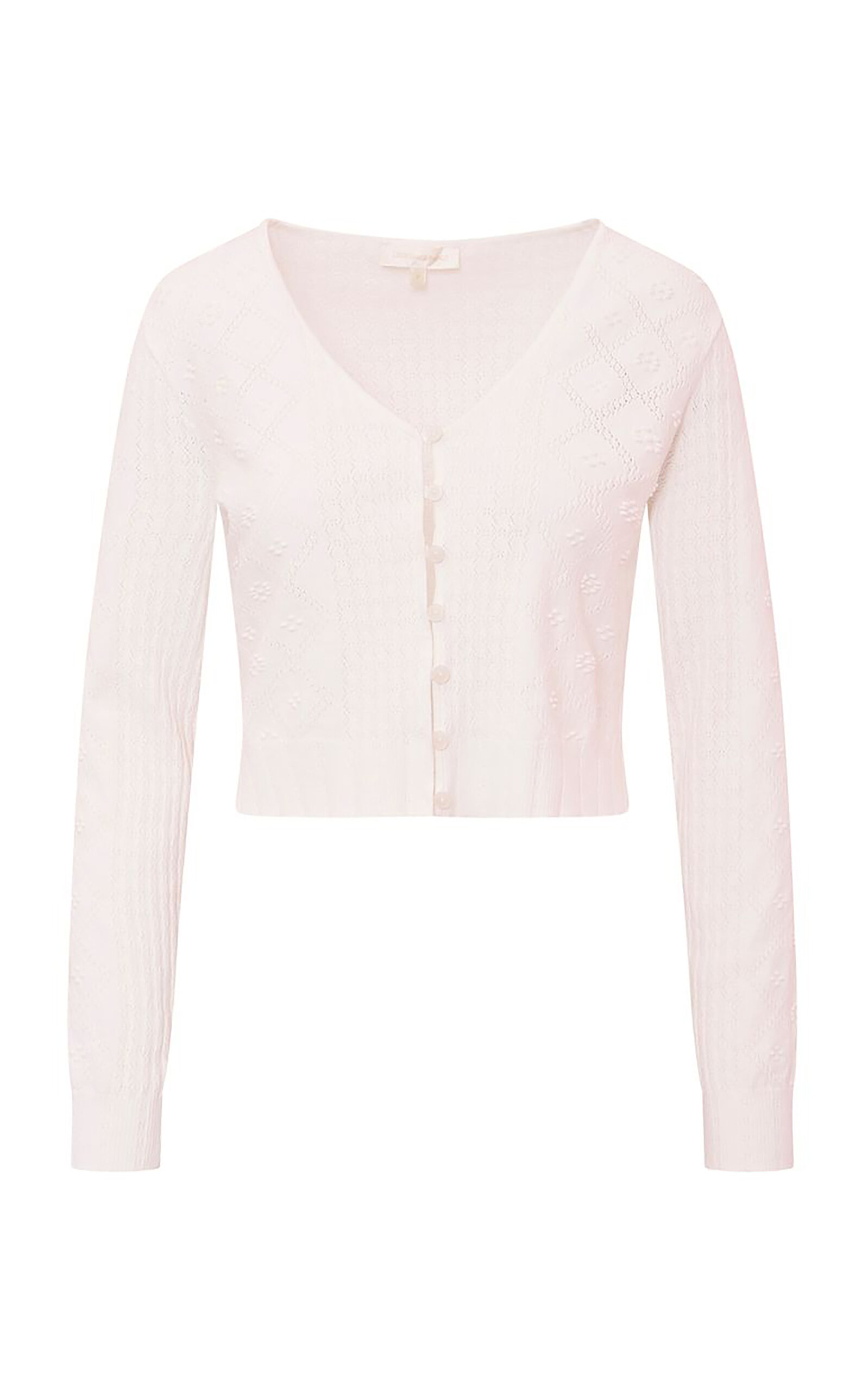 LoveShackFancy Laken Knit Pointelle Cardigan