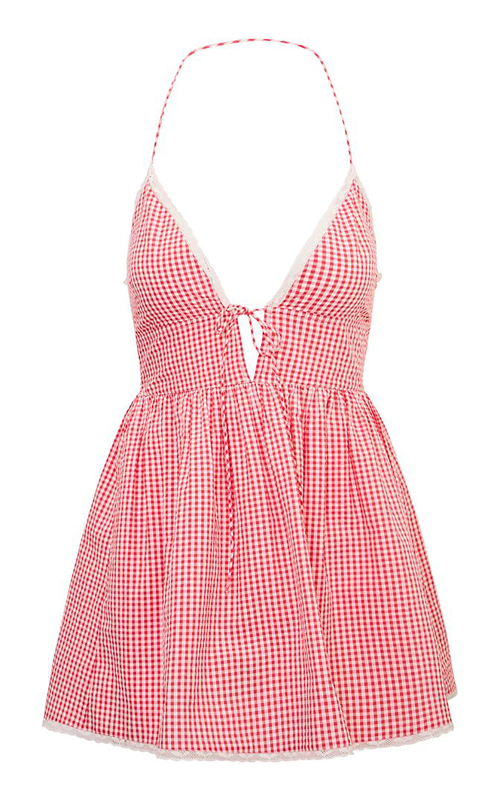 LoveShackFancy Khloe Gingham Cotton Dress