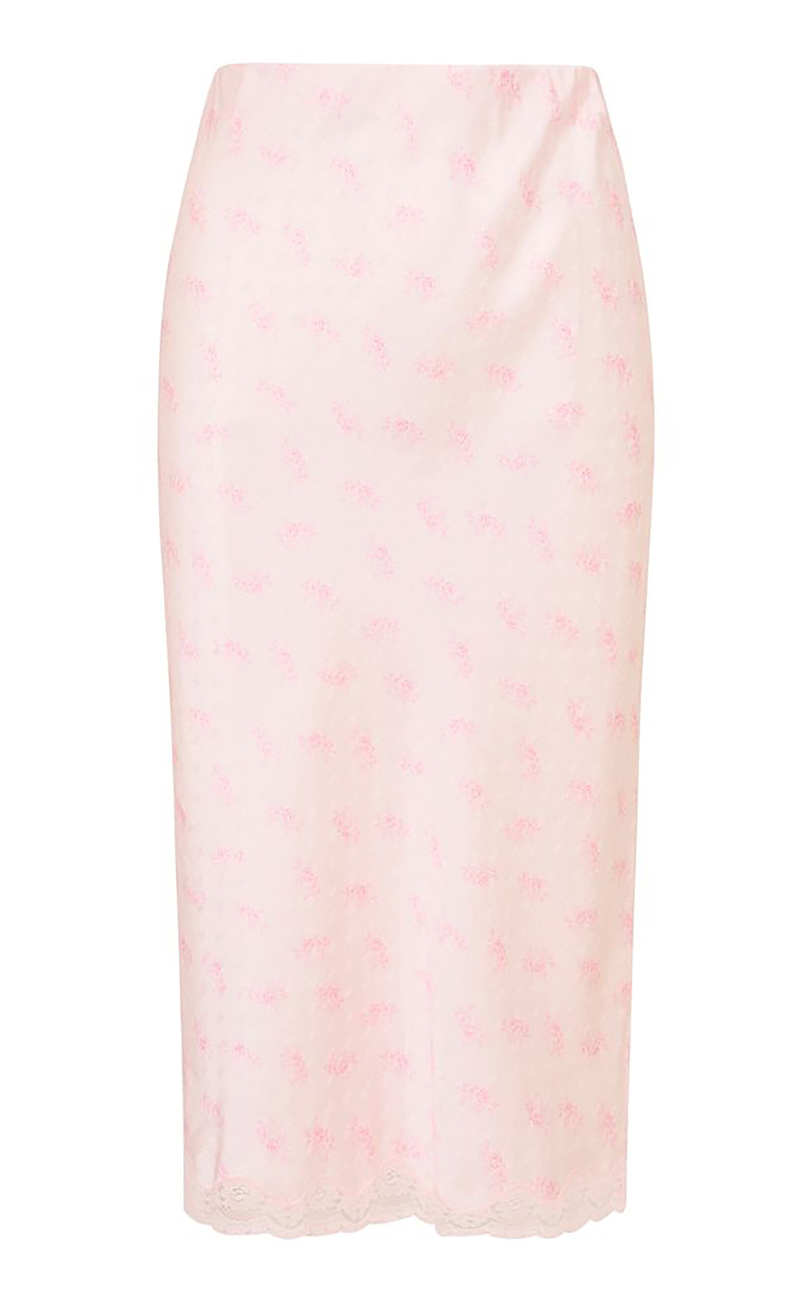 LoveShackFancy Castle Jacquard Silk Skirt