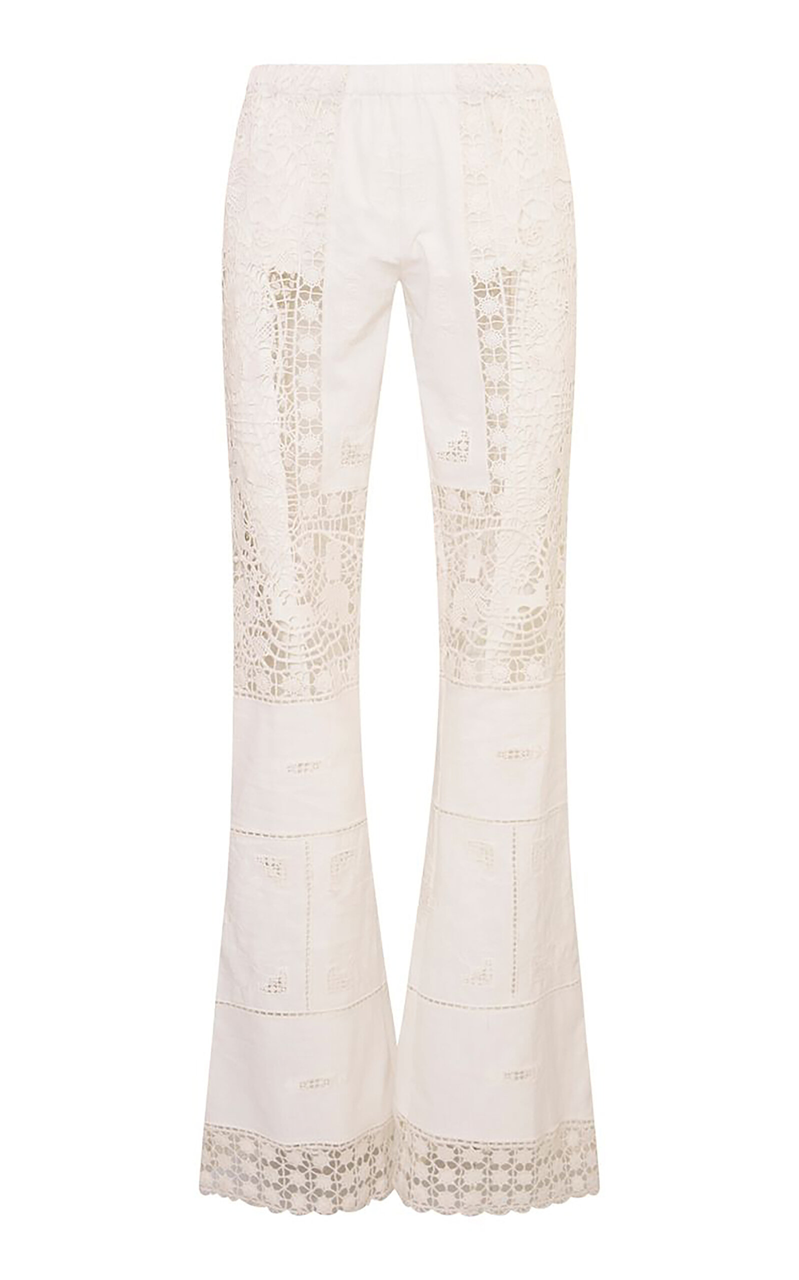 LoveShackFancy Lilo Patchwork Cotton Lace Pants