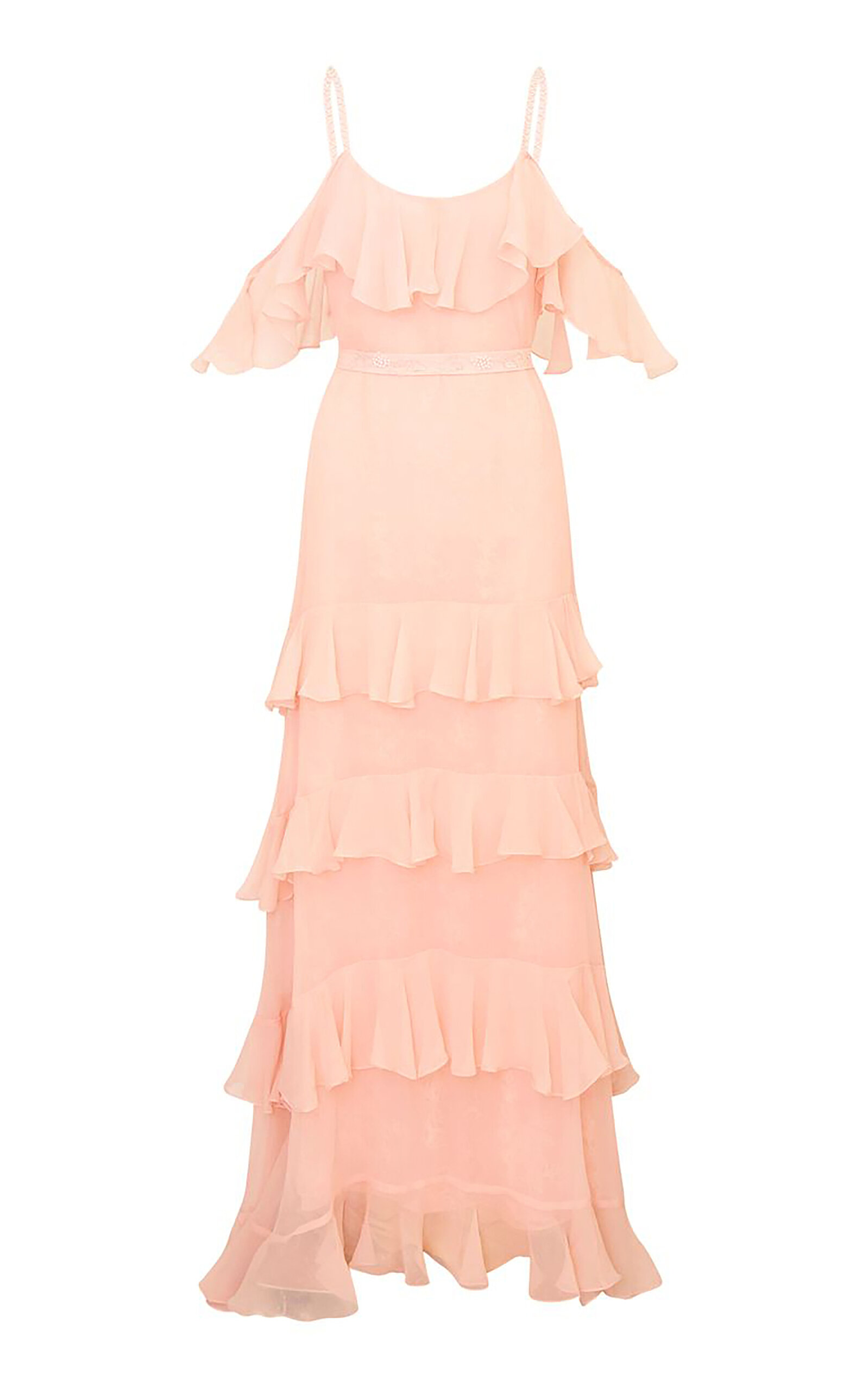 LoveShackFancy Laelia Ruffled Silk Dress