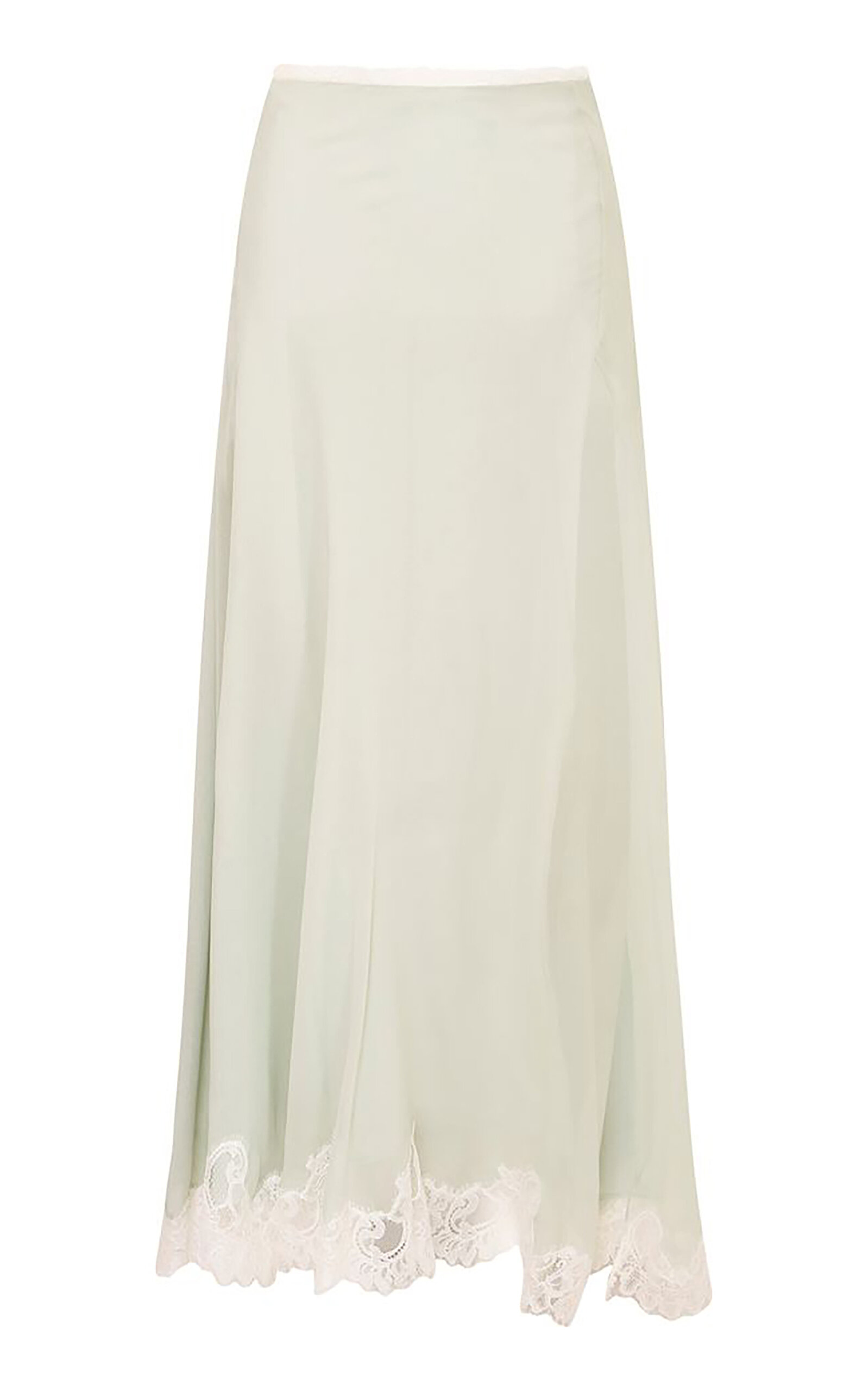 LoveShackFancy Sybel Silk Slit Skirt