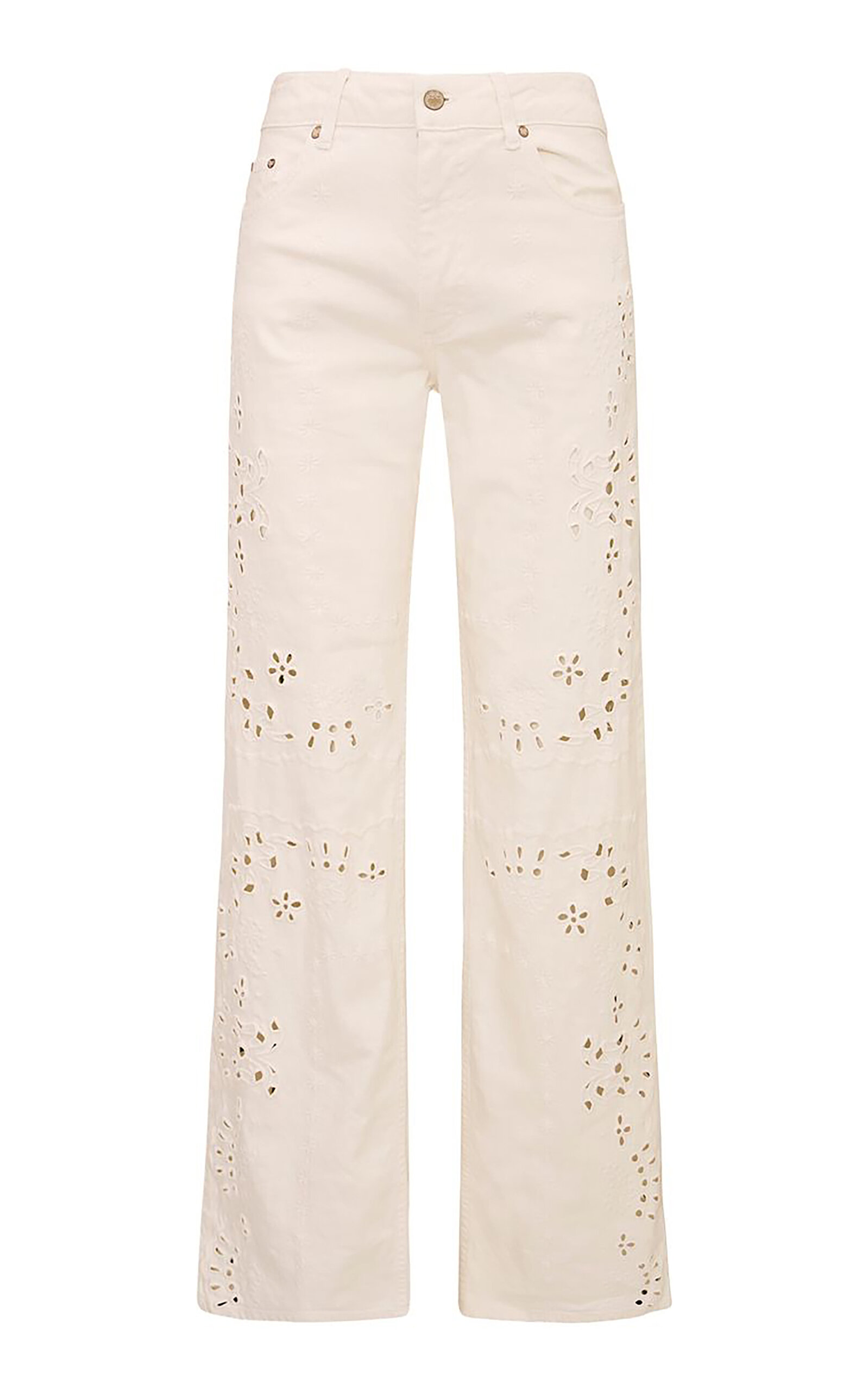LoveShackFancy Dellah Eyelet Cotton Pants
