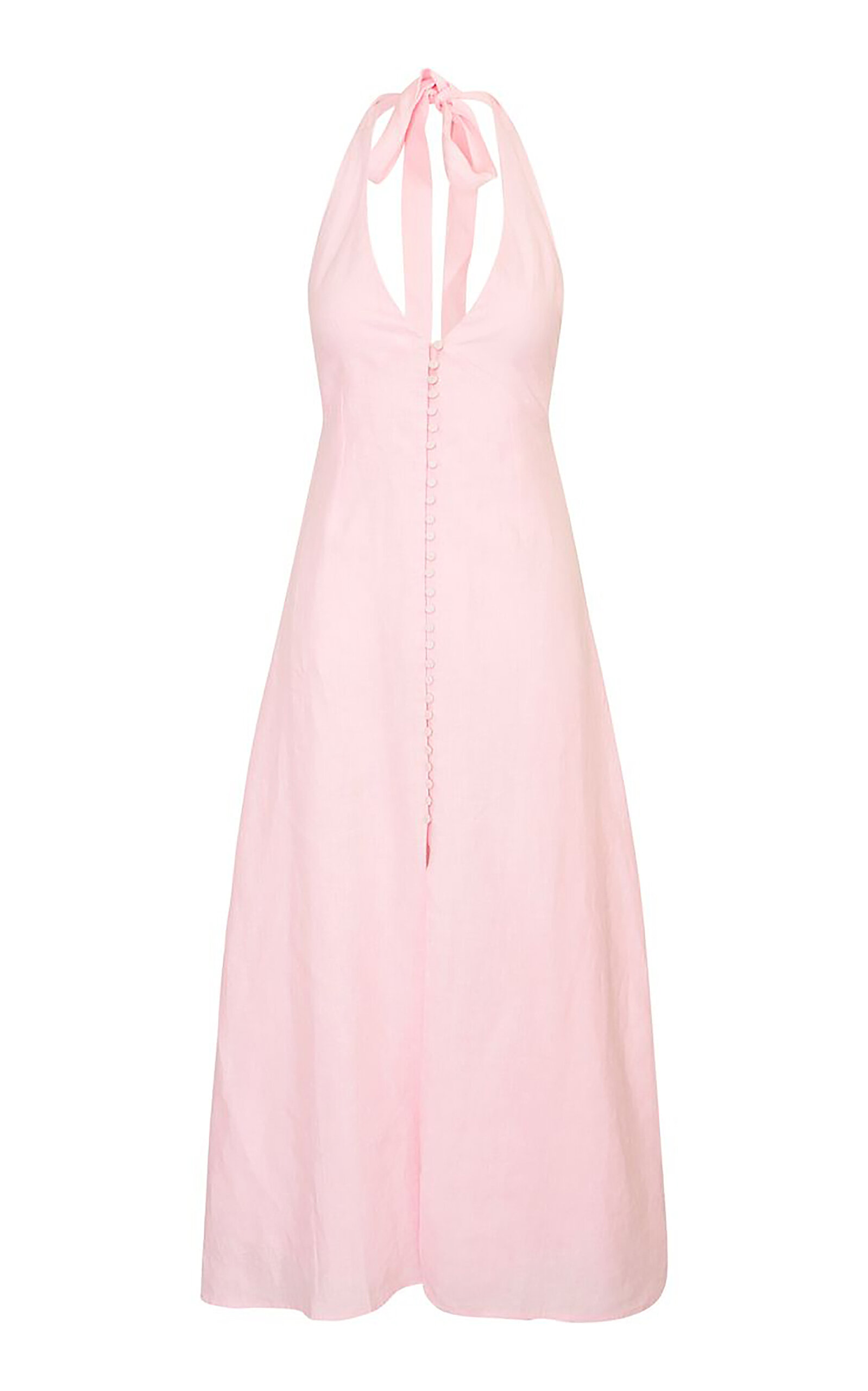 LoveShackFancy Lovis Linen Halter Dress